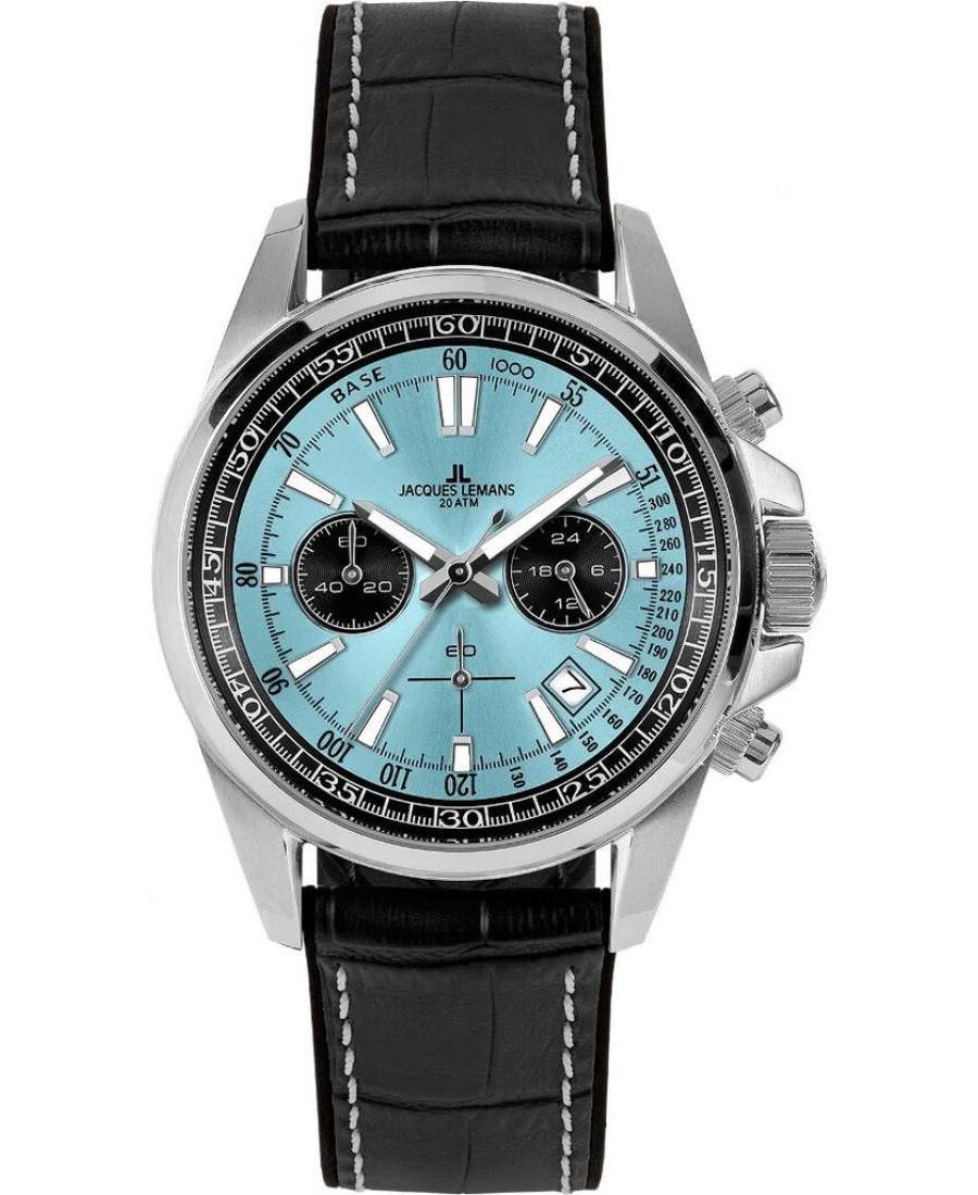 JACQUES LEMANS Men Analog Quartz Casual Watch Classic Dress Waterproof