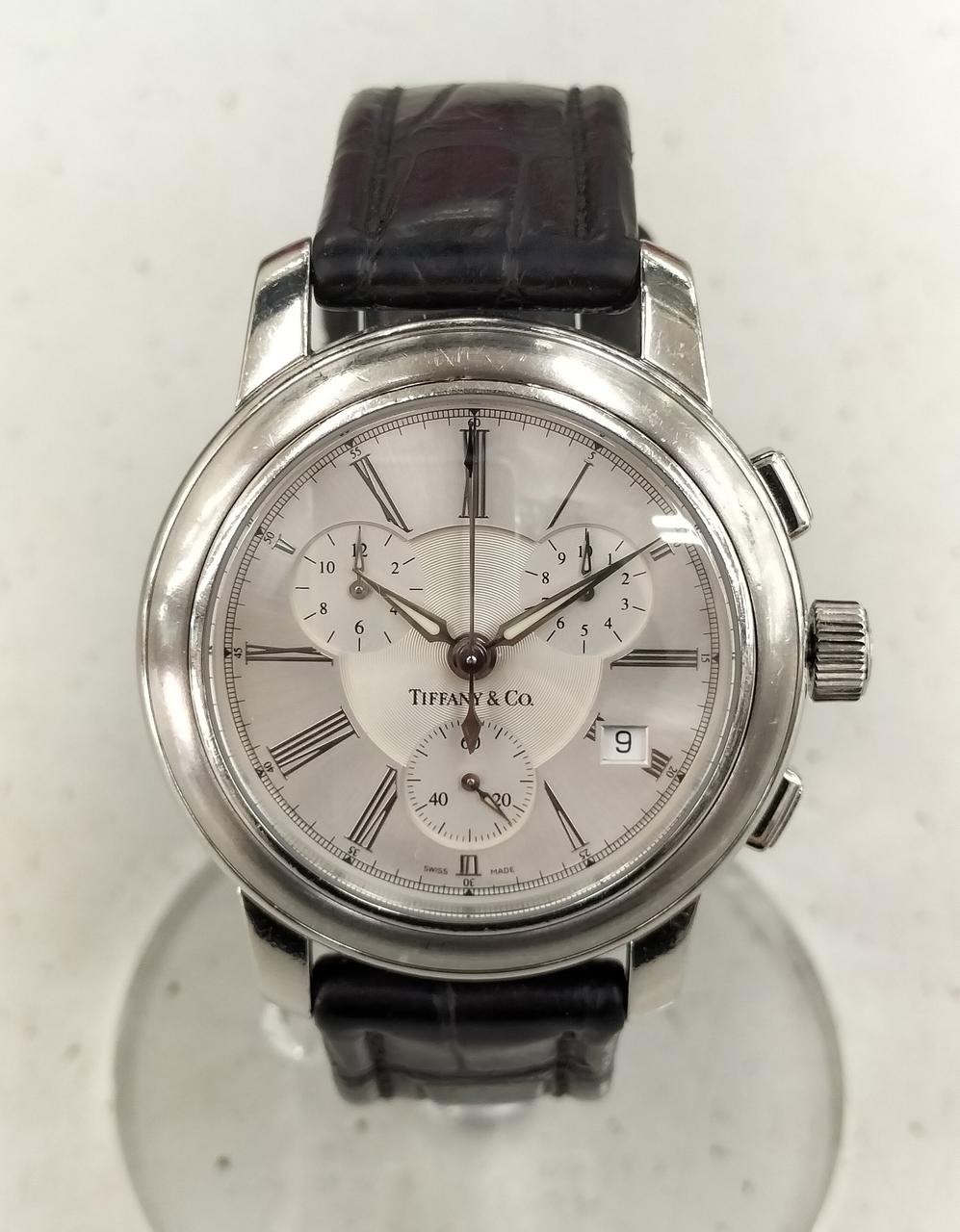 [B1N] Tiffany & Co. Mark Round Stainless Steel Quartz Analog Watch [x9s]