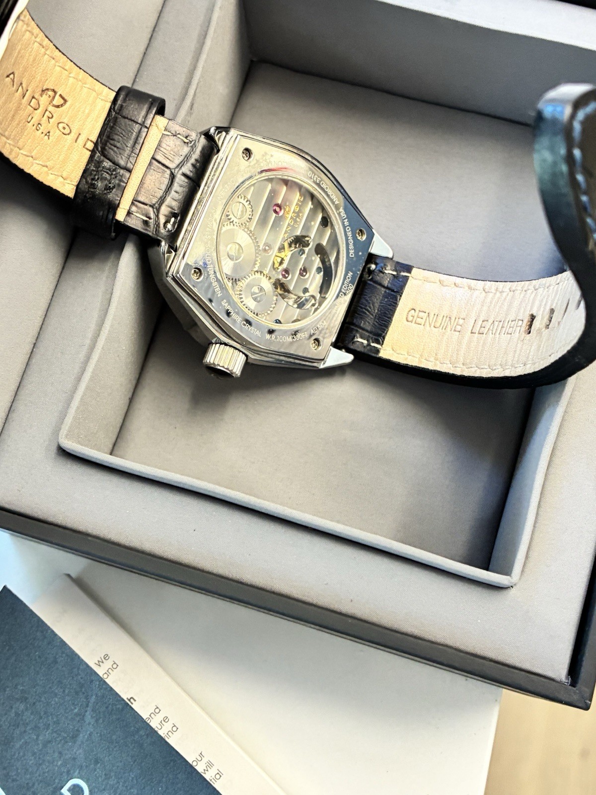 Android Virtuoso Tourbillion Tungsten AD504 161/500 Moon phase 44mm Men Watch