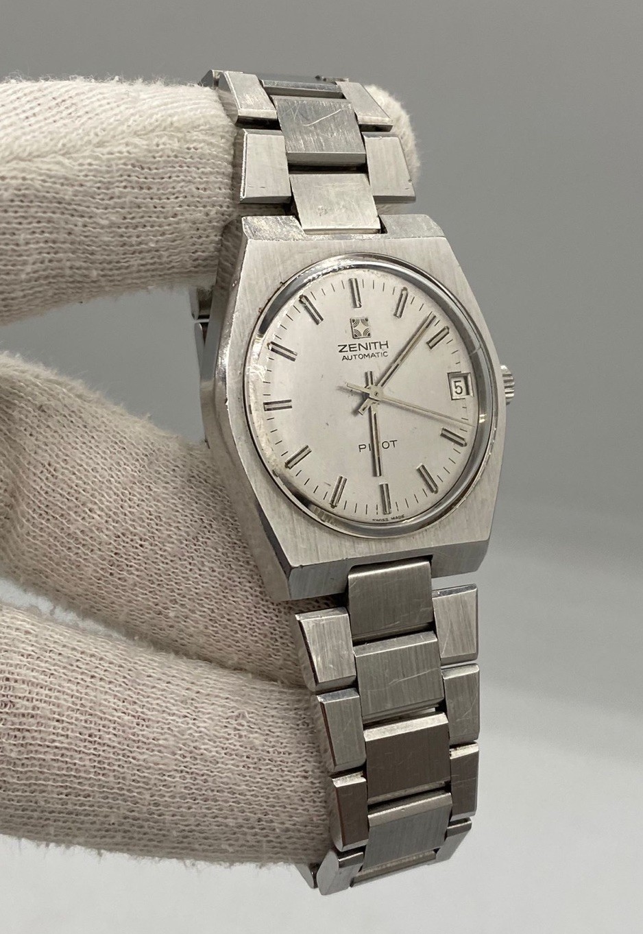 Extremely rare vintage Zenith Pilot automatic watch 01 0010 332, 1970 ca.
