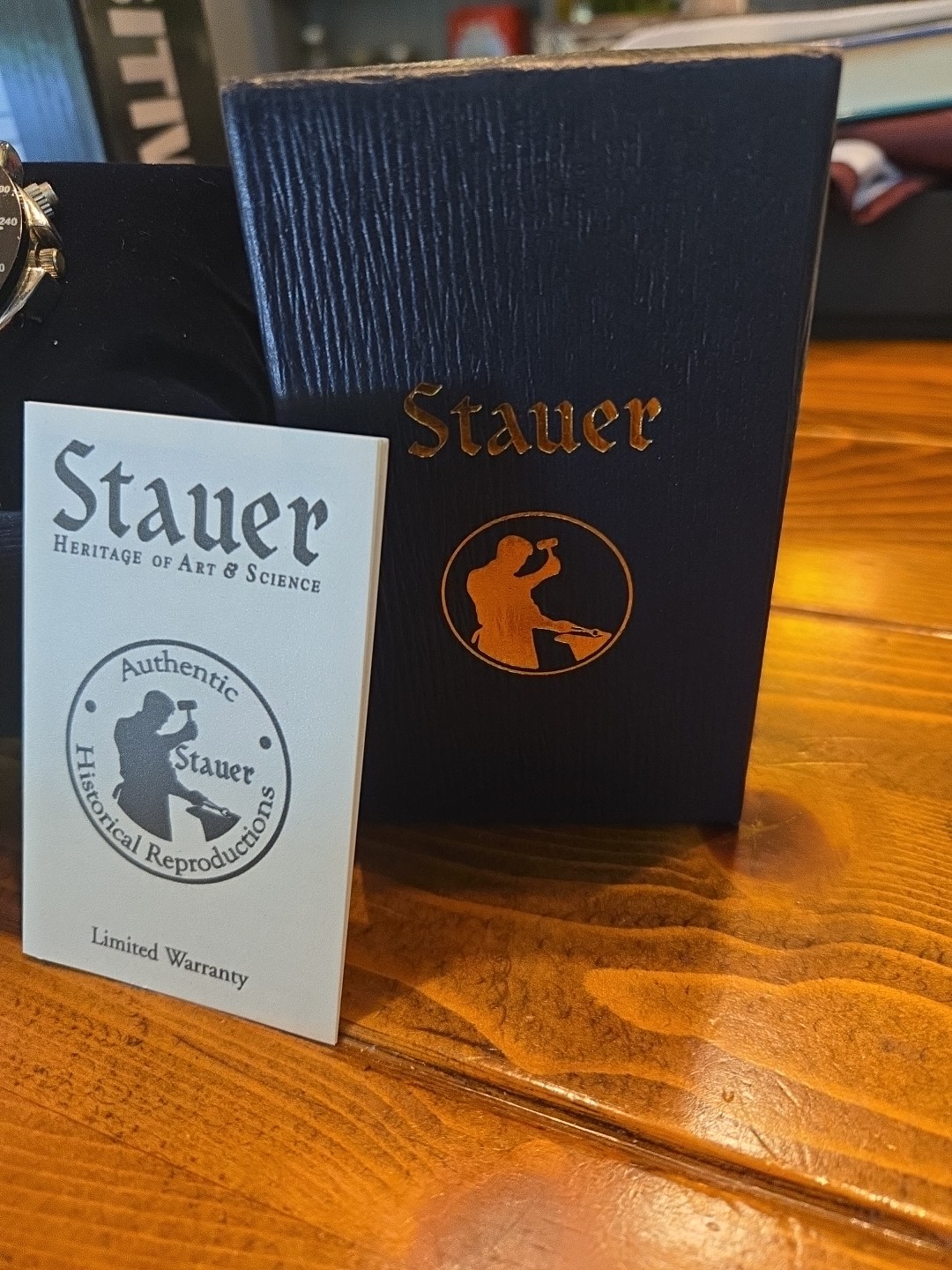 Stauer Jet-Setter Chronograph Stainless Steel And Black Watch | Gift Box #38061