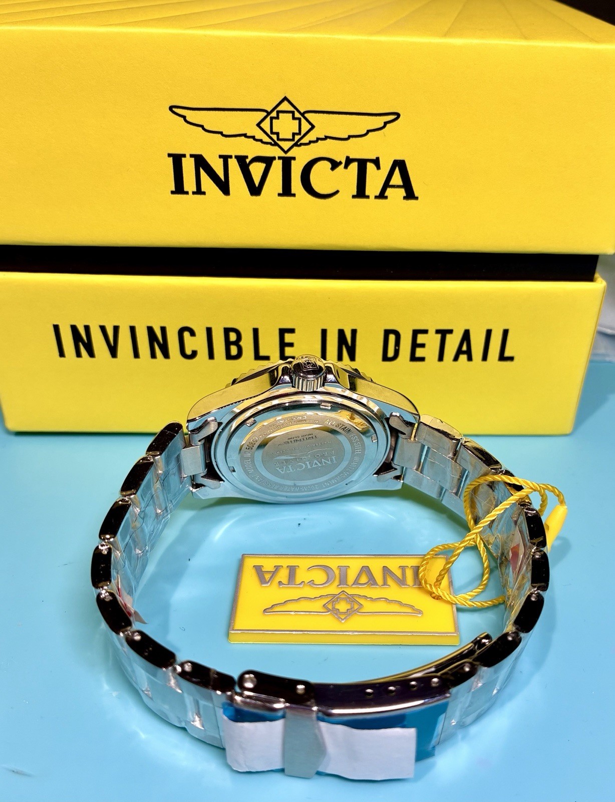 INVICTA PRO DIVER TURQUOISE BLUE BEZEL 40MM STAINLESS STEEL TMI PC32 QUARTZ!