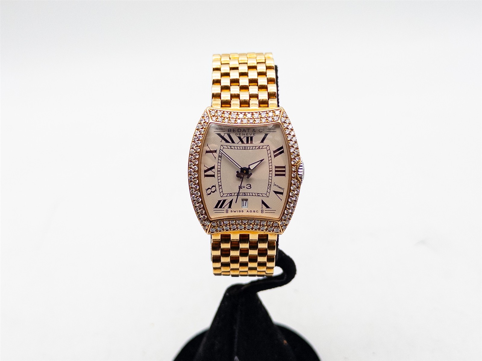 $40,000 1ct VS F Diamond BEDAT & CO MIDSIZE 18k Yellow Gold Ladies Watch 104g