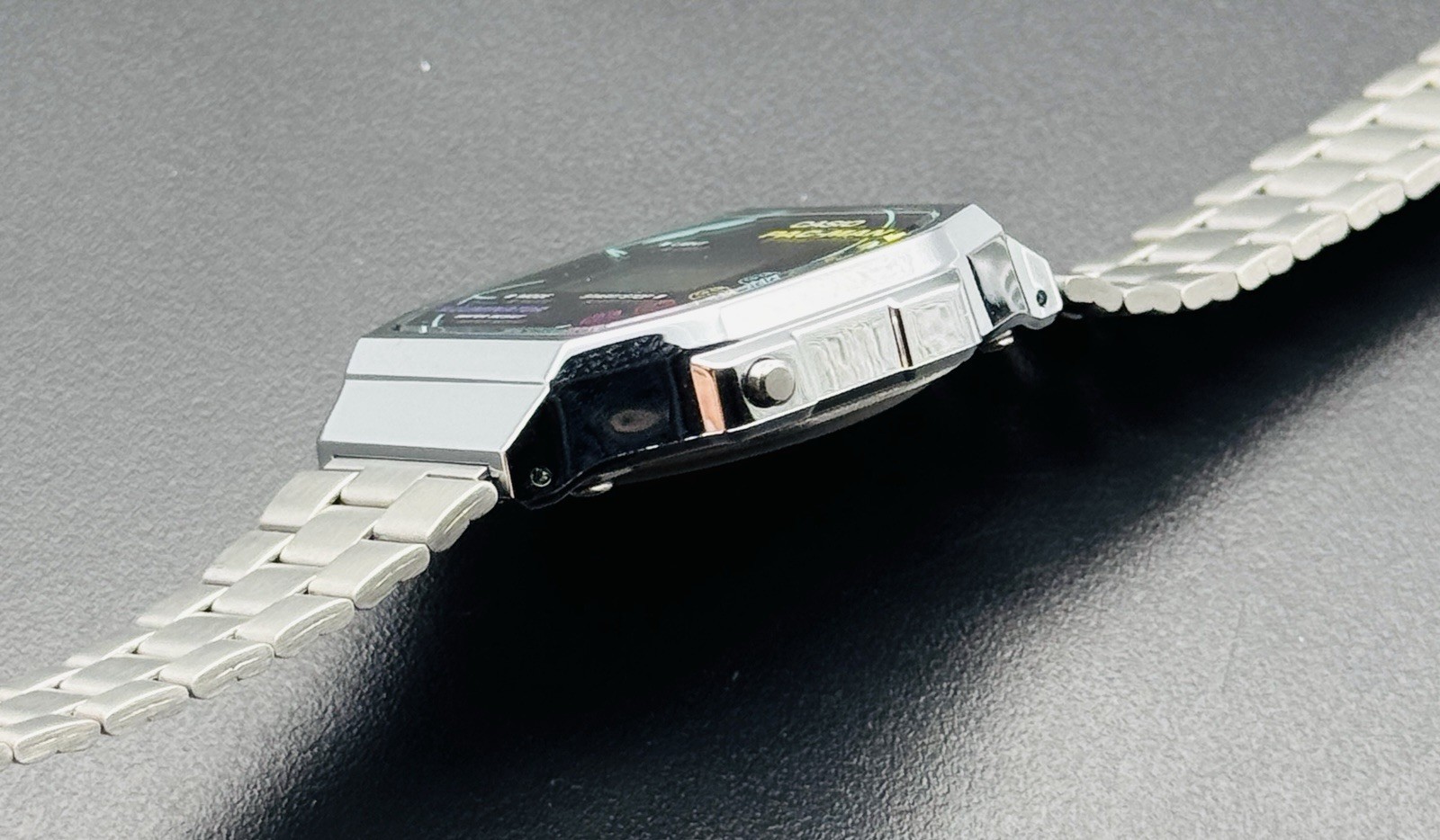 Casio PAC-MAN Retro Watch Digital LCD A168WEPC-7A Silver Illuminator Bracelet