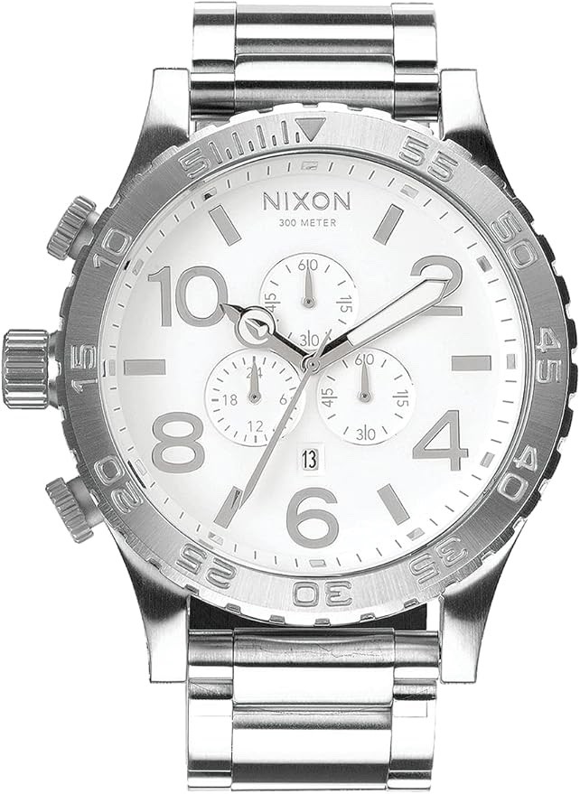 NIXON 51-30 Chrono – High Polish/White Chronograph Unisex Watch A083-488