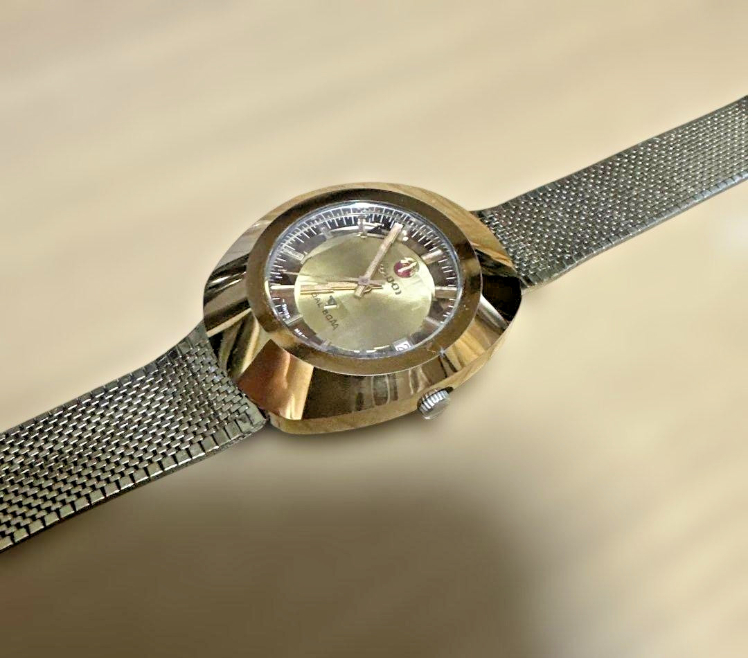 RADO DiaStar Balboa Gold Dial Date Men’s Watch Working Vintage Swiss Made