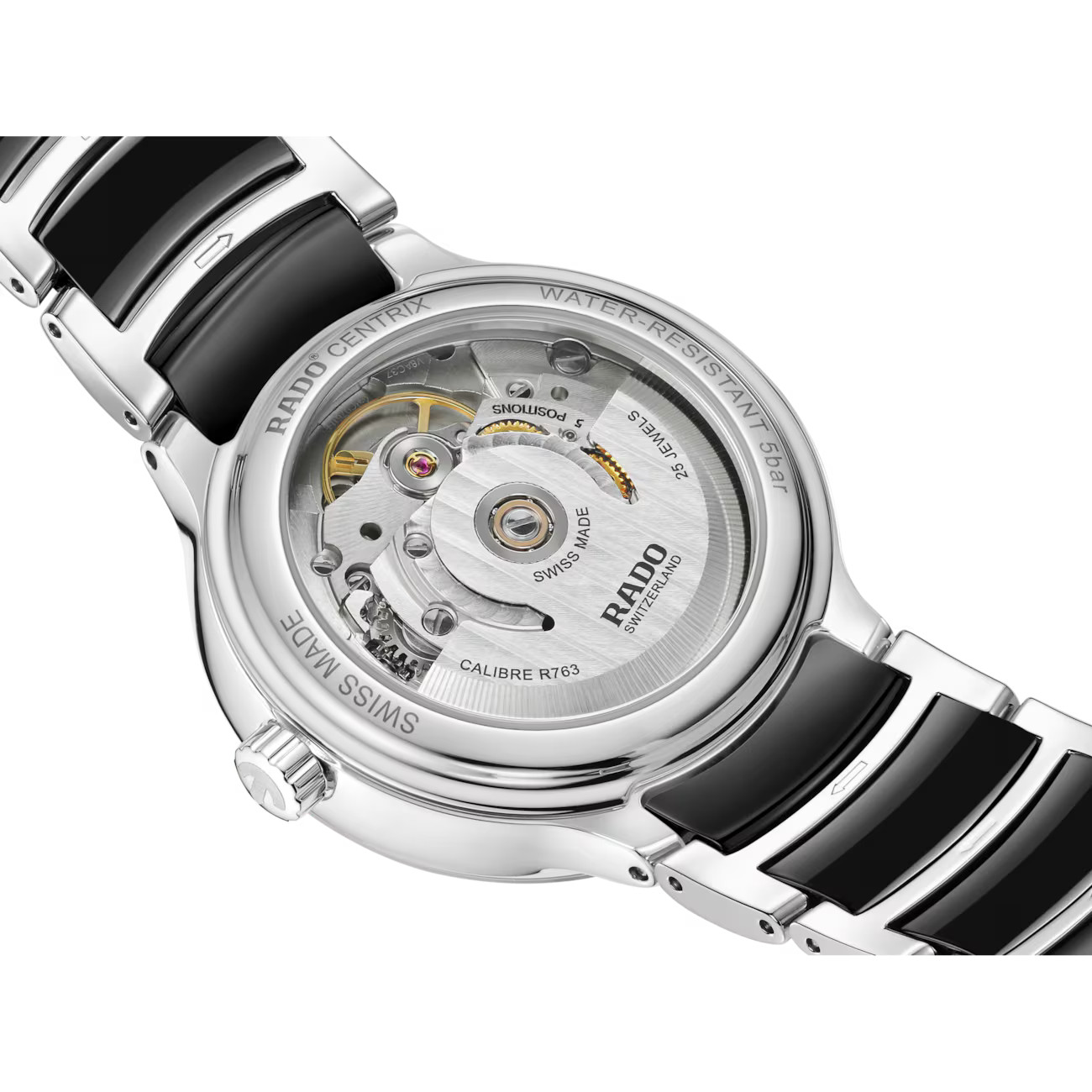 New Rado Centrix Automatic Diamonds ST Steel Black Dial Women’s Watch R30031742