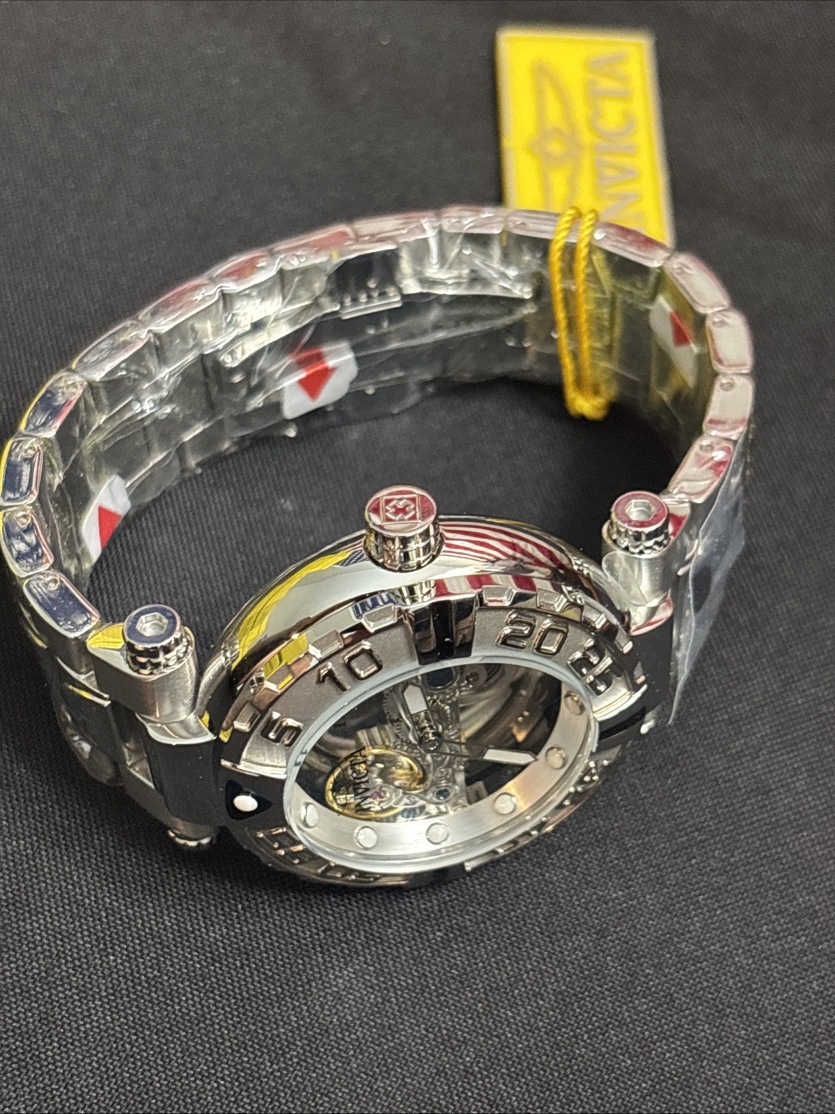 Invictas 47mm Automatic Silver “Subaqua” On SS Band Mens Big Boy Watch #49499