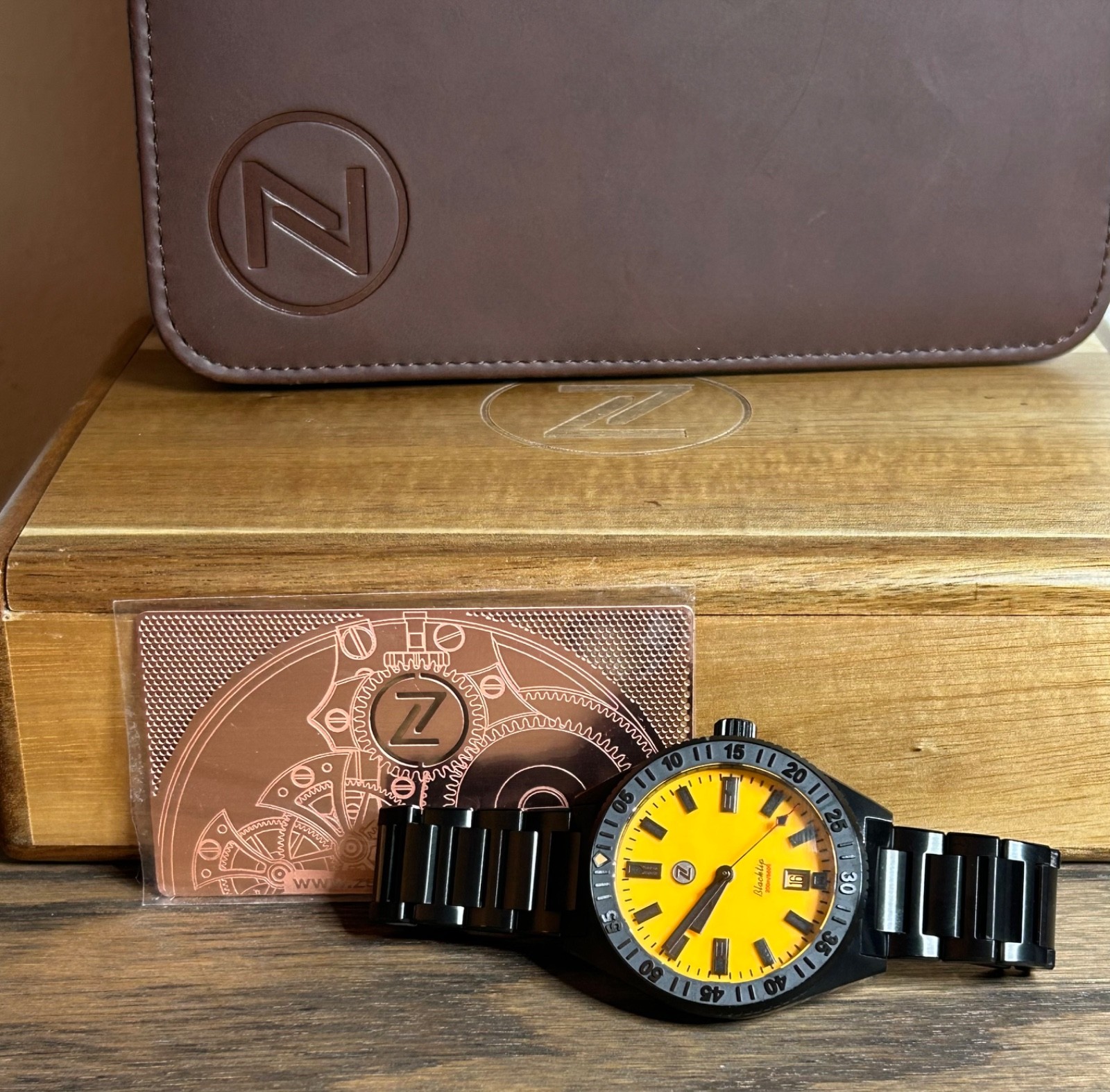 Zelos Blacktip 41mm DLC Ember