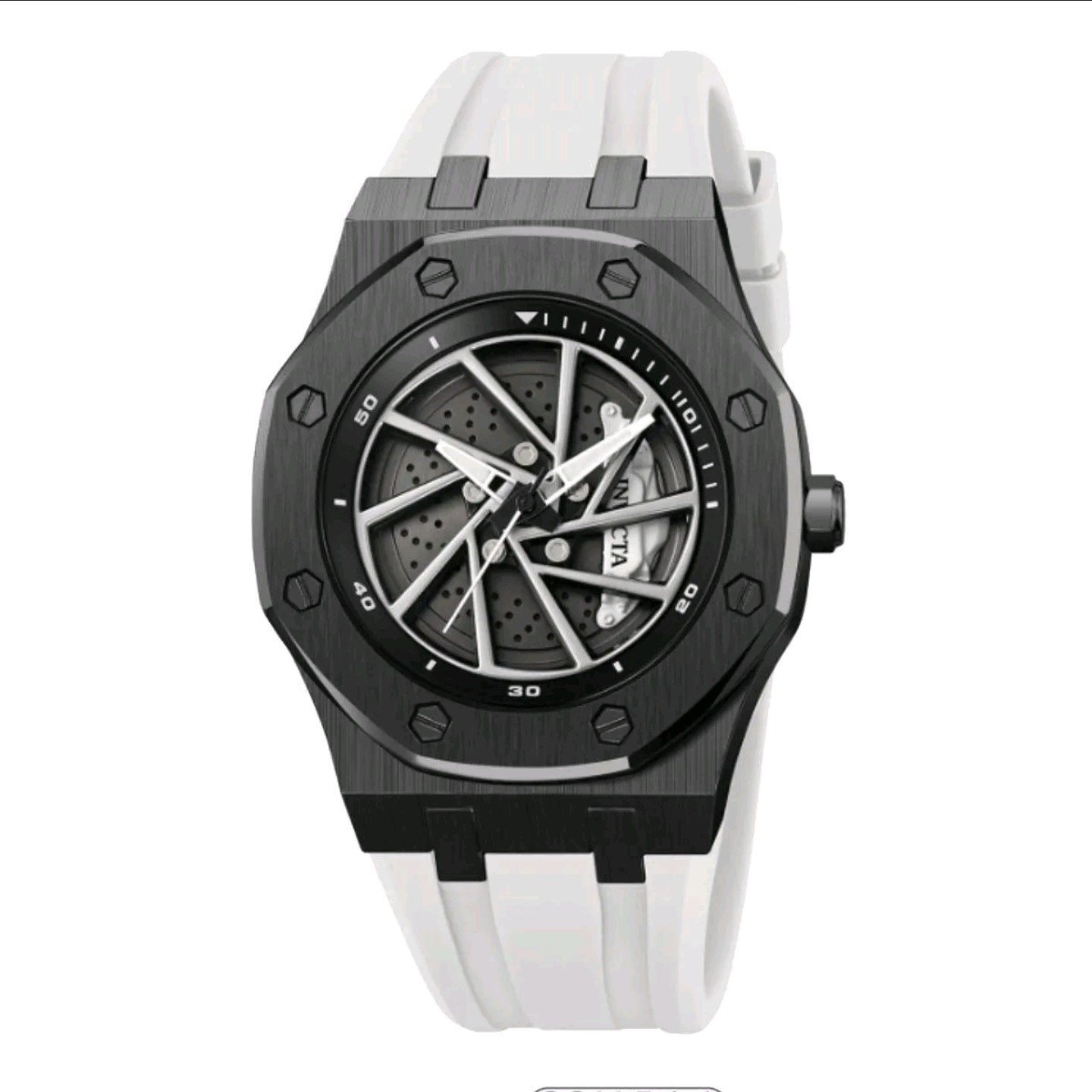 Invicta Speedway Rim Men’s Watch – 42mm, White (69492) New with Box & Warranty