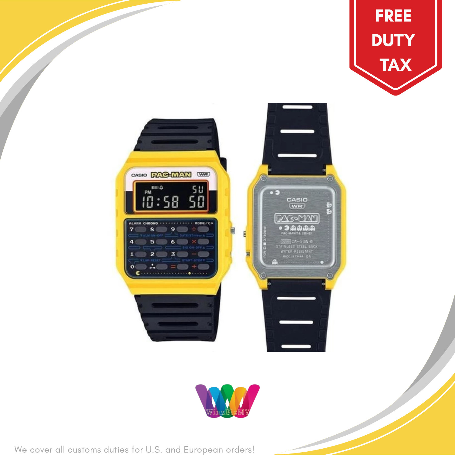 CASIO x PAC-MAN Limited Edition CA-53WPC-1B PAC-MAN & CASIO Anniversary in 2025