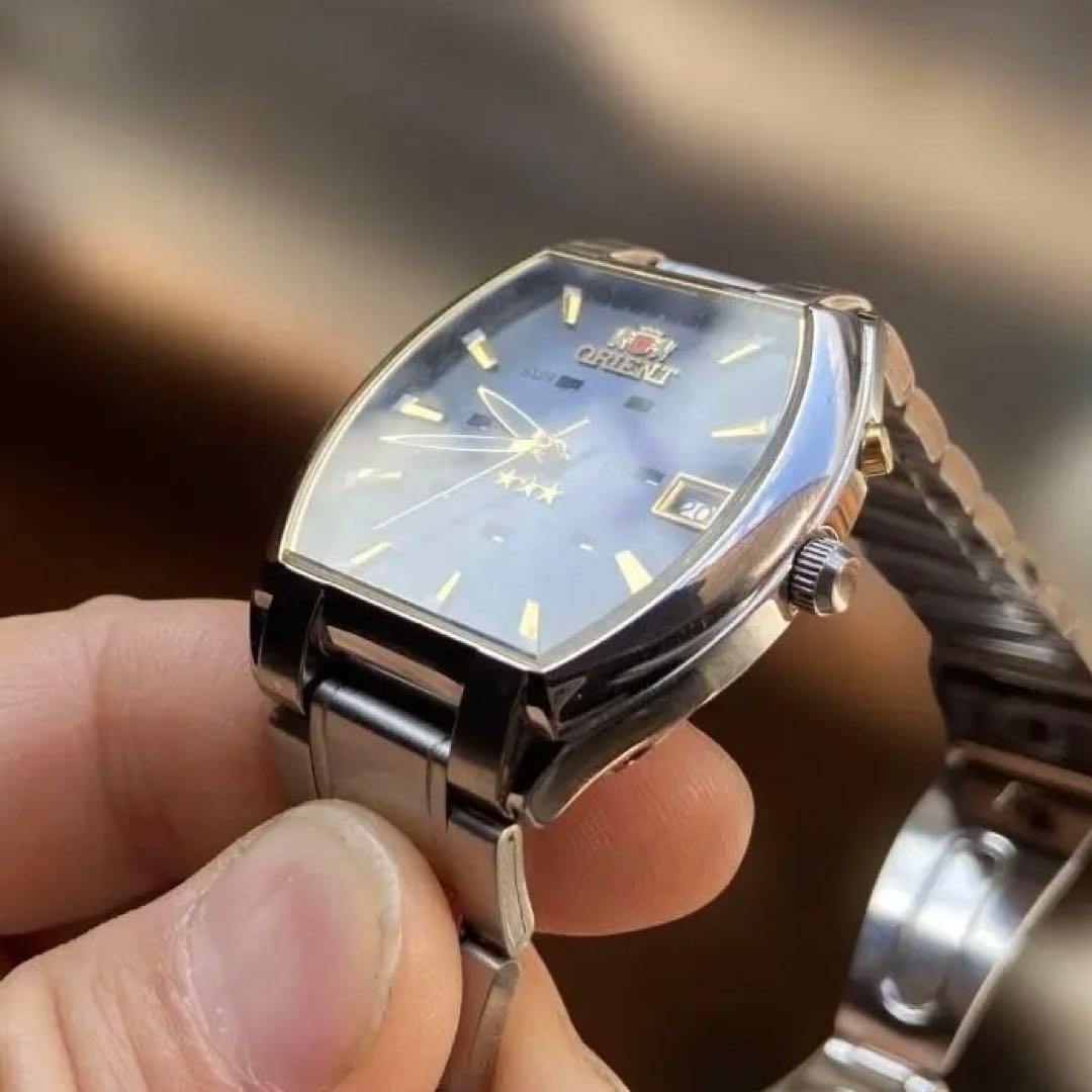 Orient Automatic Watch Working 18.5cm 7.28in Day Date Vintage Japan Rare