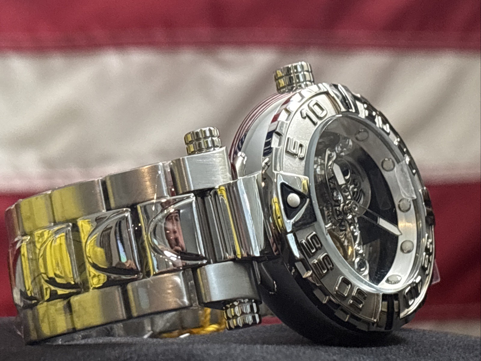 Invictas 47mm Automatic Silver “Subaqua” On SS Band Mens Big Boy Watch #49499