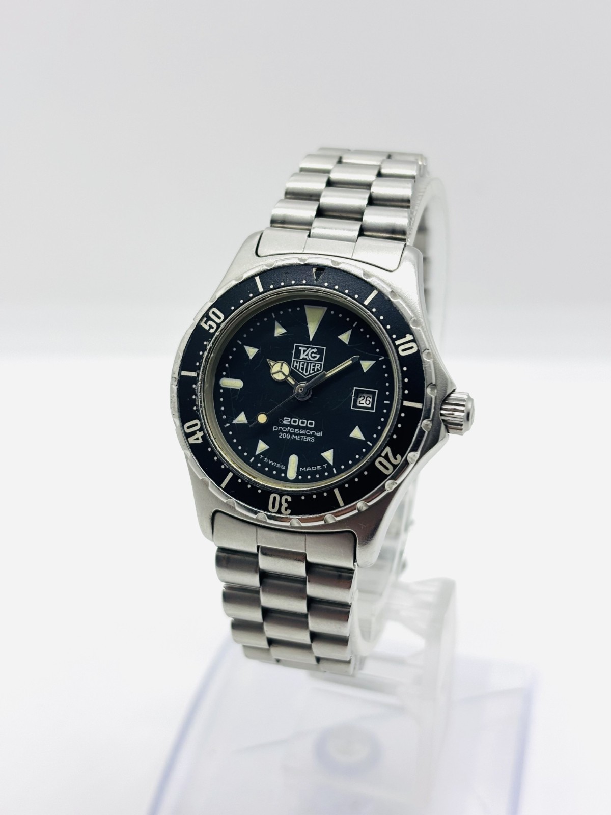 [Exc+5] TAG Heuer 2000 Professional 973.015 Quartz Date Black Dial Women’s Watch