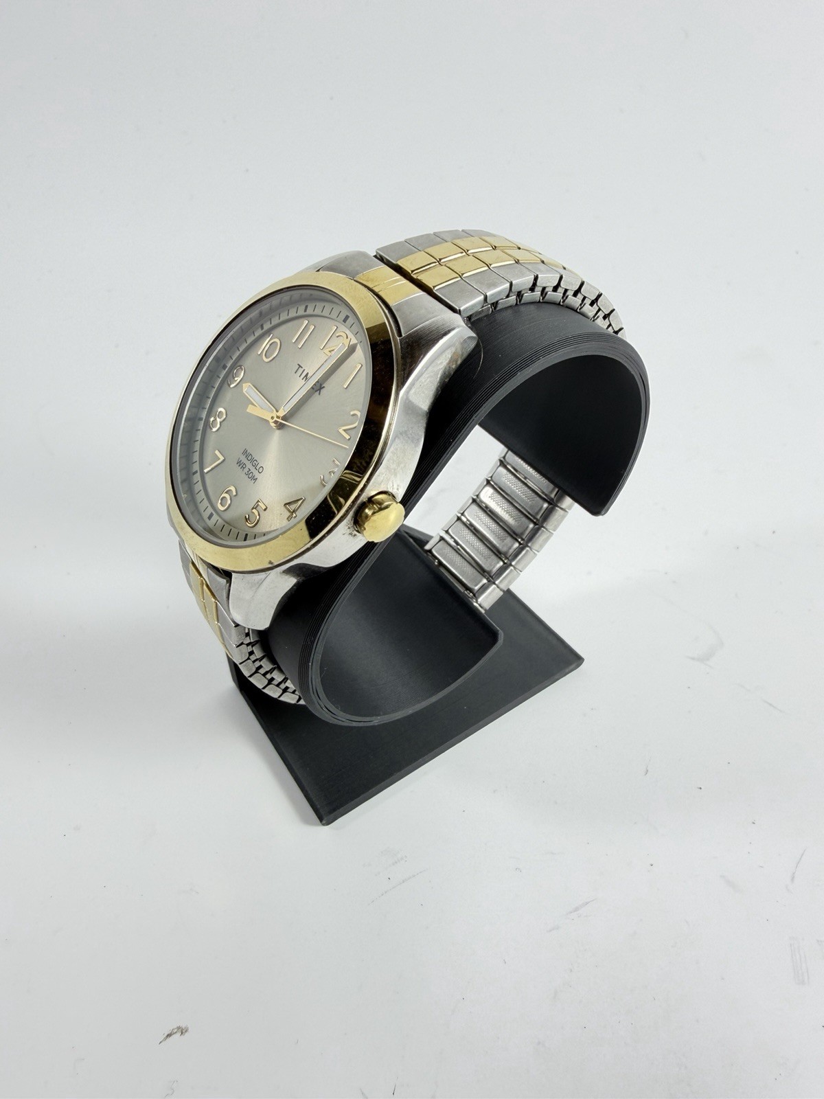 Timex Easy Reader Two-Tone Gold Stainless Expansion Watch TW2V04600 Indiglo