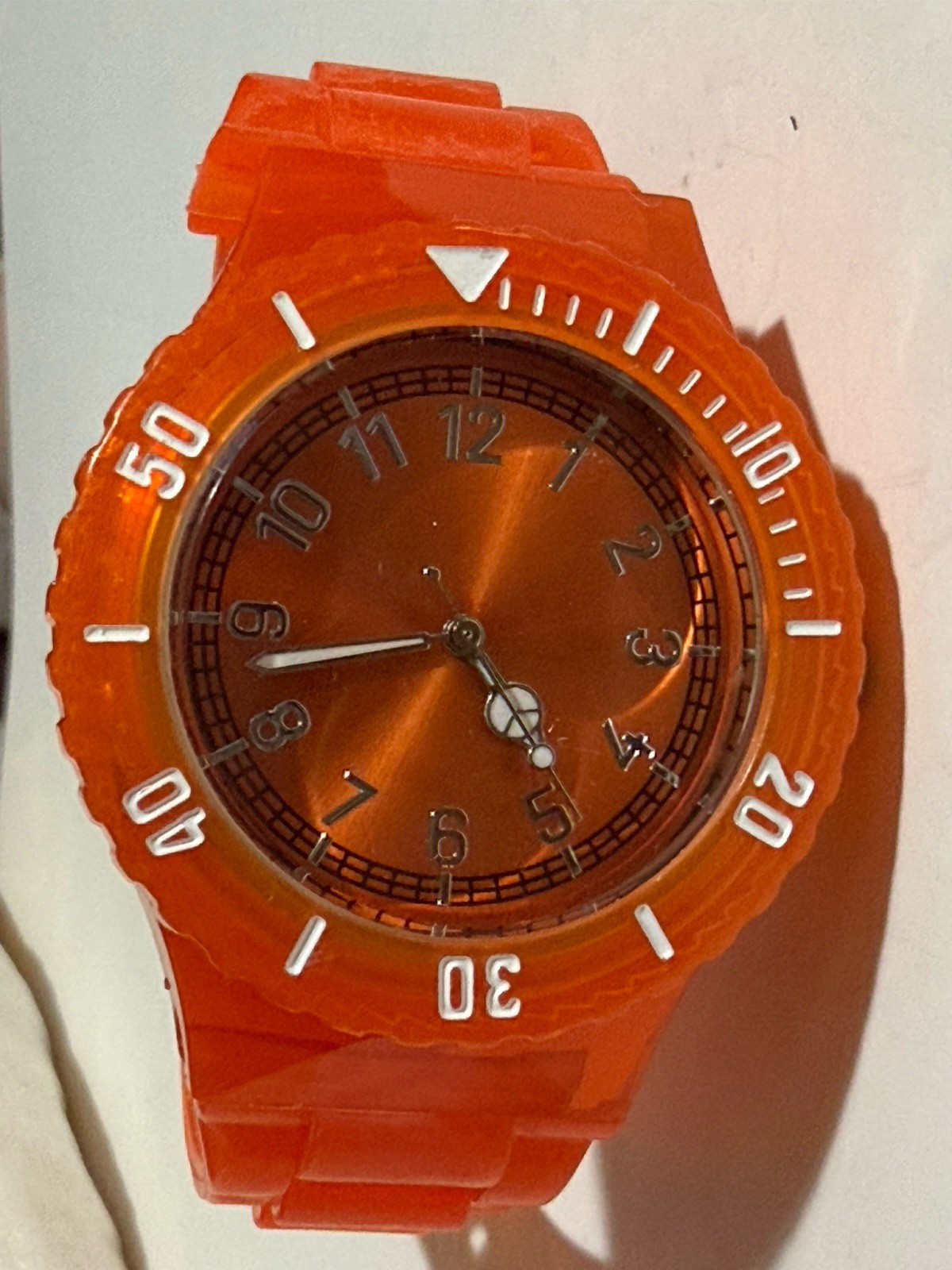 Orange Silicone Wrist Watch