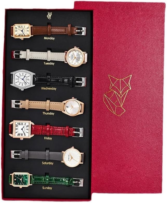 Versatile Leather Strap Watch Set – 7 Quartz Designs for Everyday Elegance