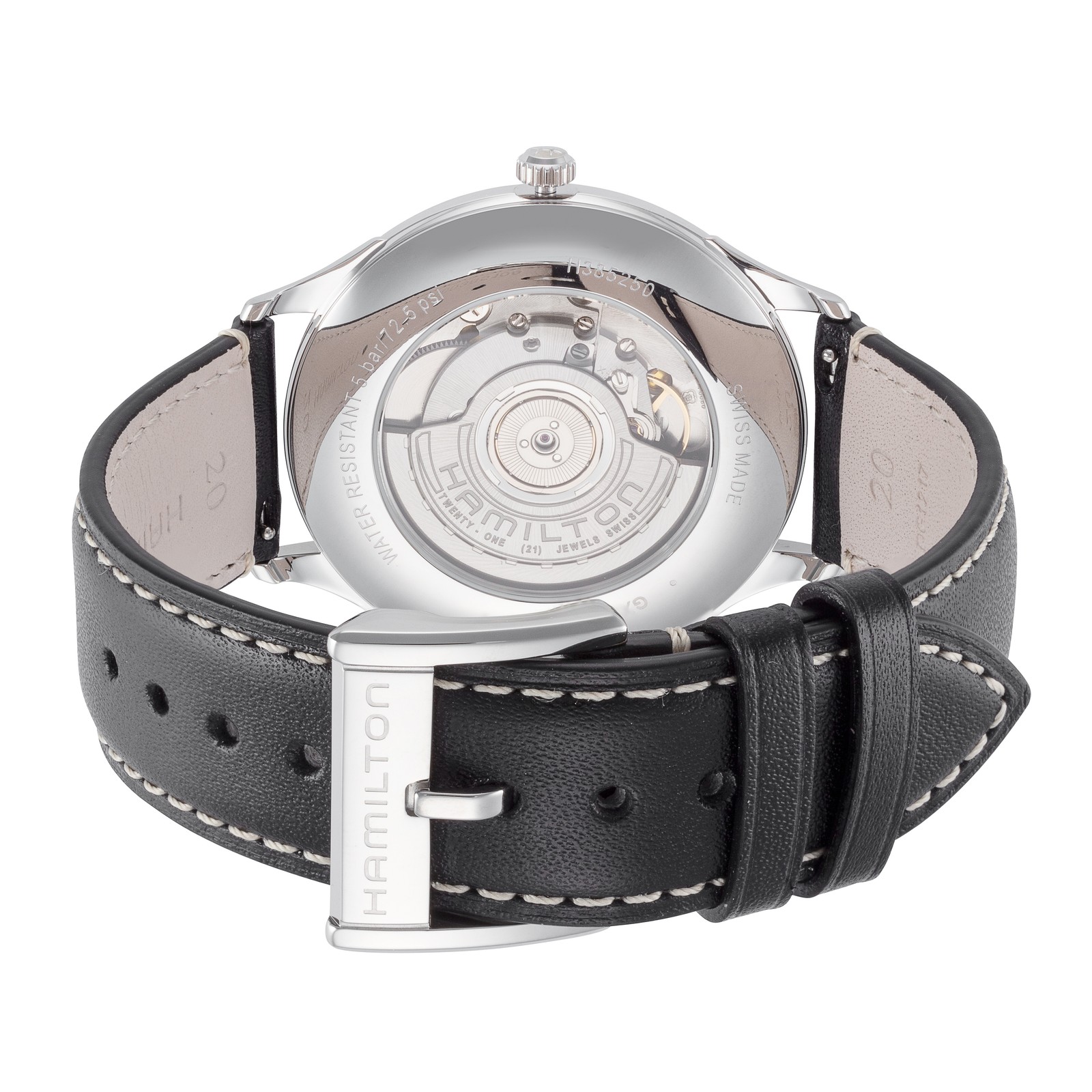 Hamilton Men’s H38525721 Jazzmaster Thinline 40mm Brown Dial Leather Watch