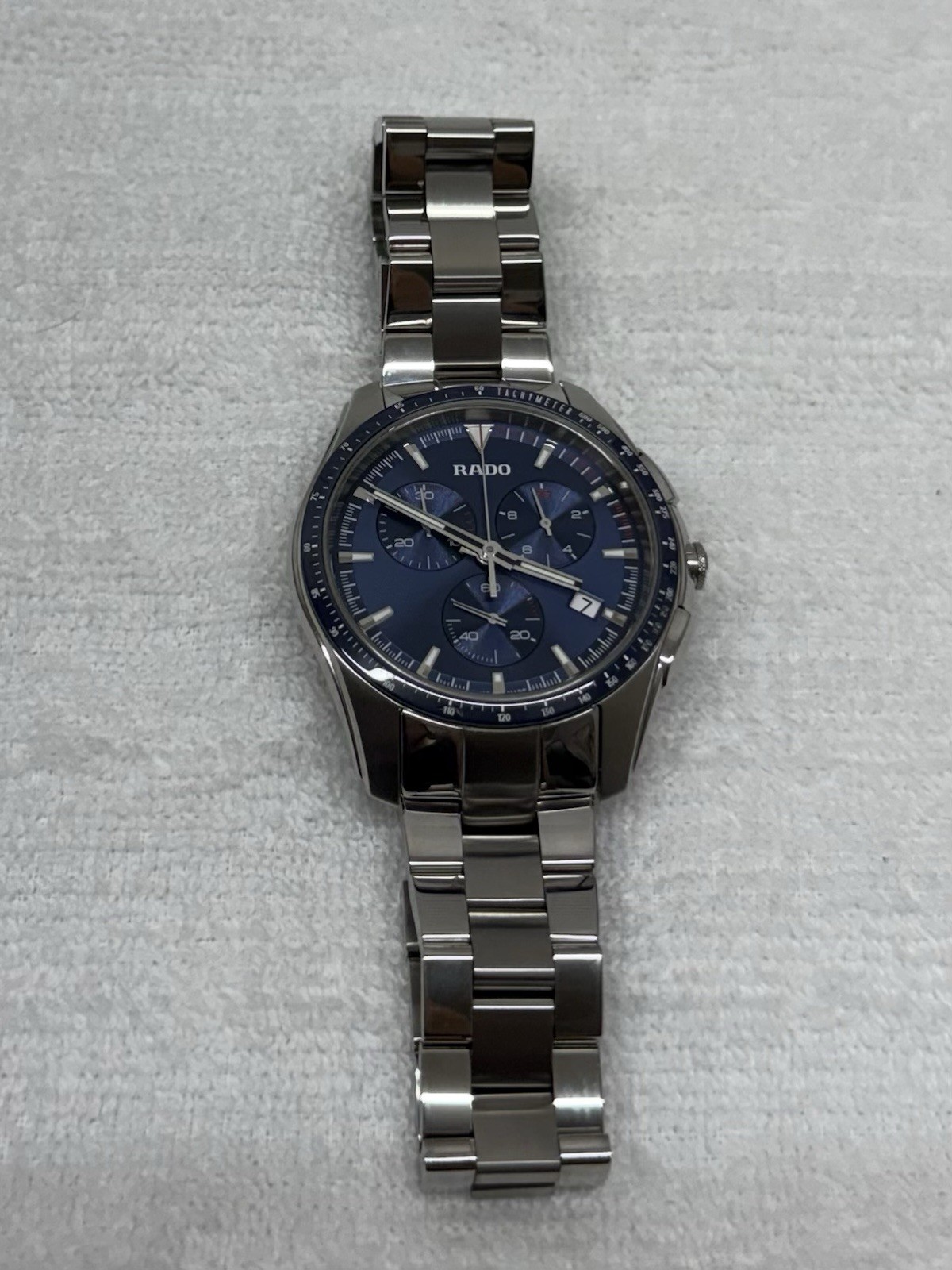 Rado Hyperchrome Quartz Chronograph Blue Dial Stainless Men’s Watch R32259203