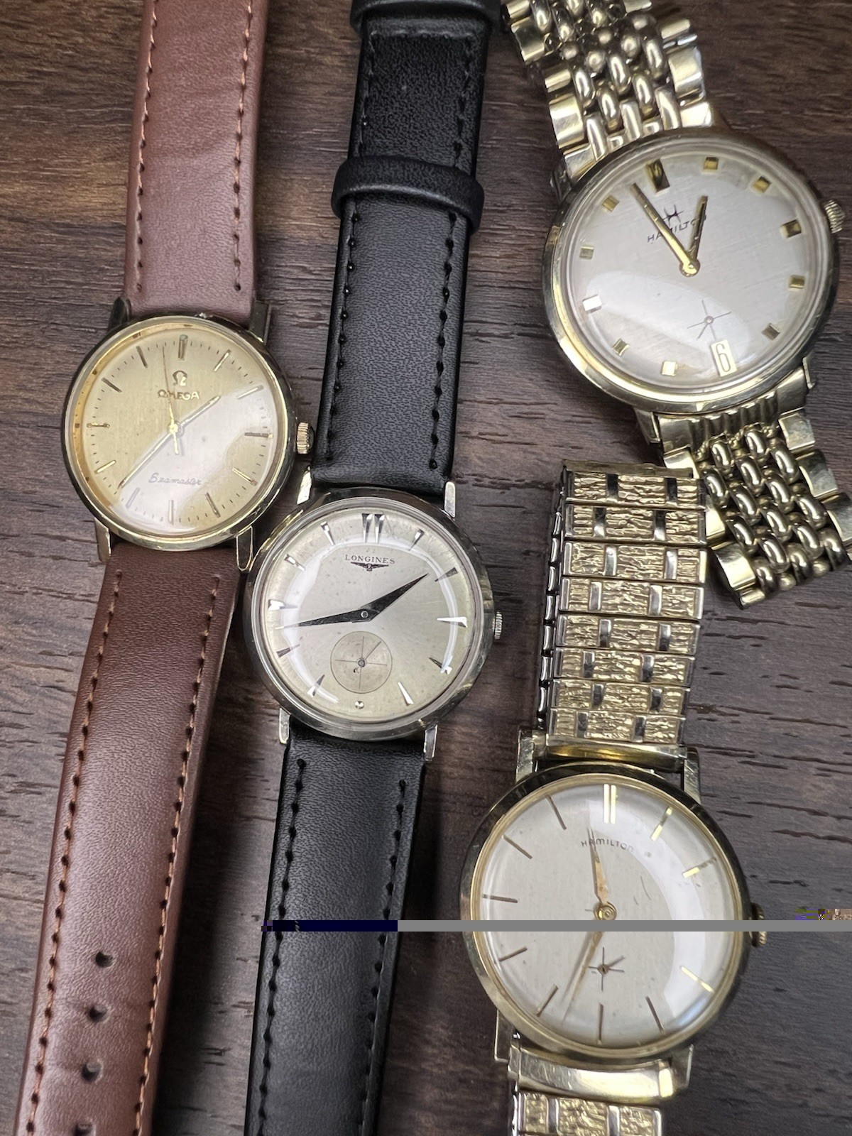 Small Watch lot Men’s Omega, Longines, Hamiltons All Working