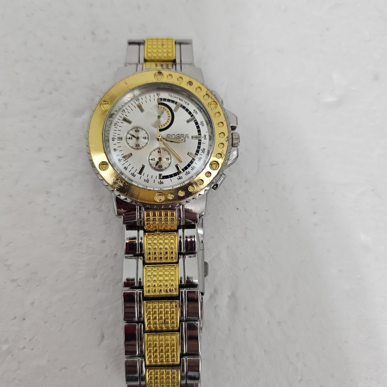 Men’s ROSRA Two-Tone, Classic Quartz Bracelet Watch.