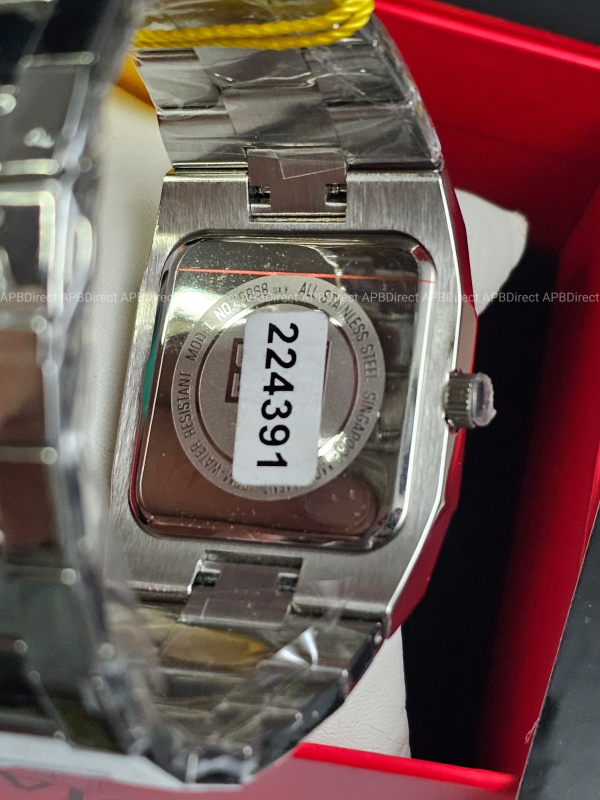 Invicta – CUADRO – Silver Plated SS High Polished Case & Bracelet – mens Watch