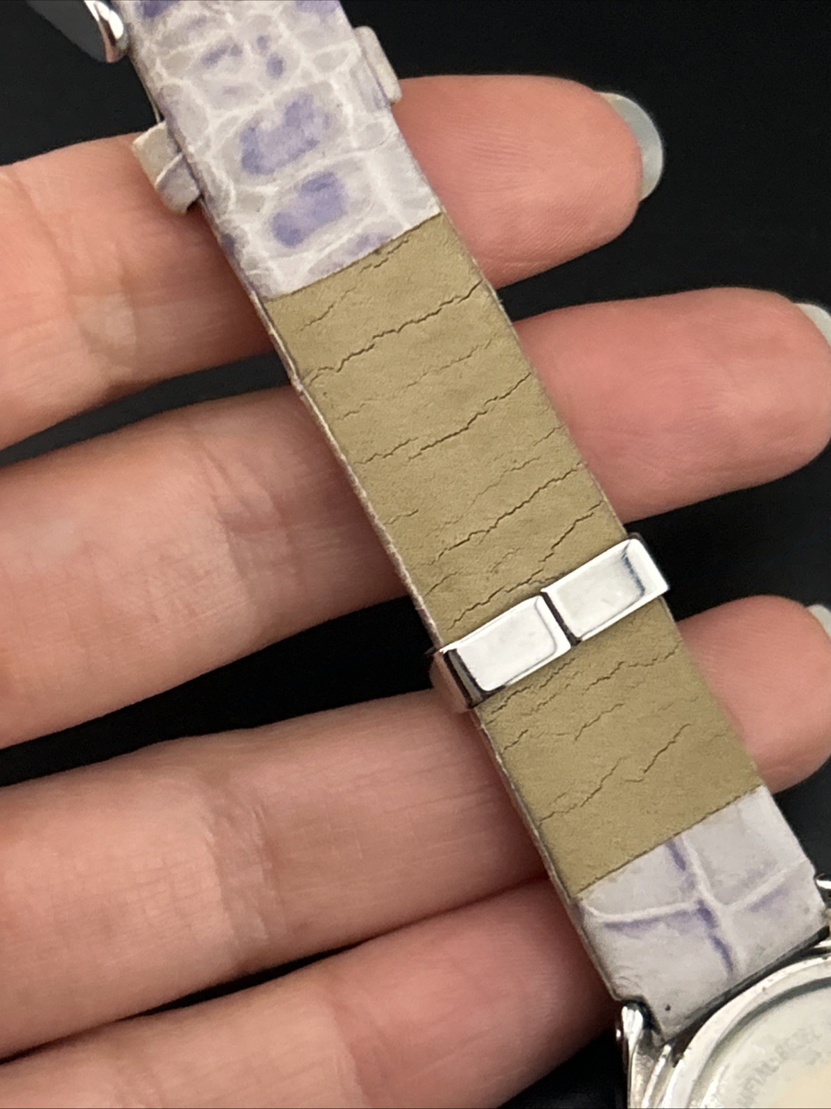 Anne Klein Diamond Accent Multi-Function Purple Watch