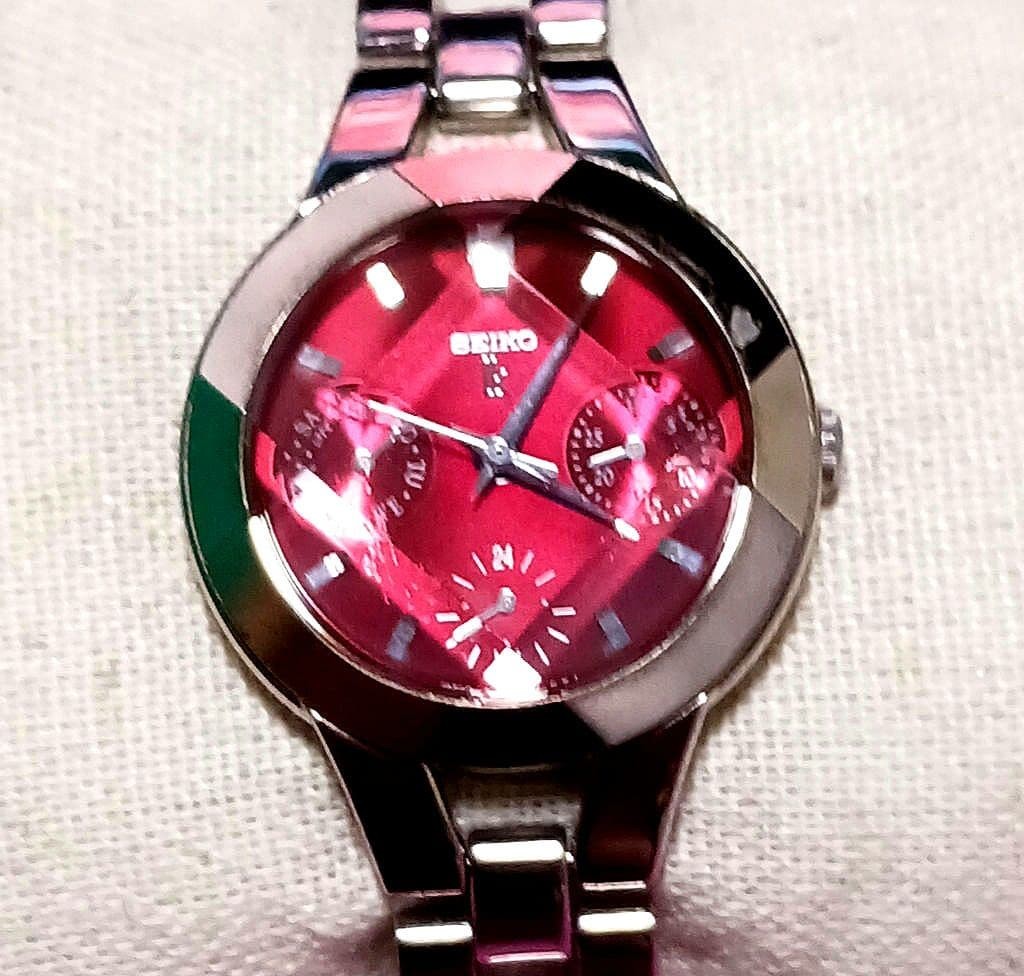SEIKO Brand LUKIA Chronograph Square Cut Glass 18.0 cm From Japan