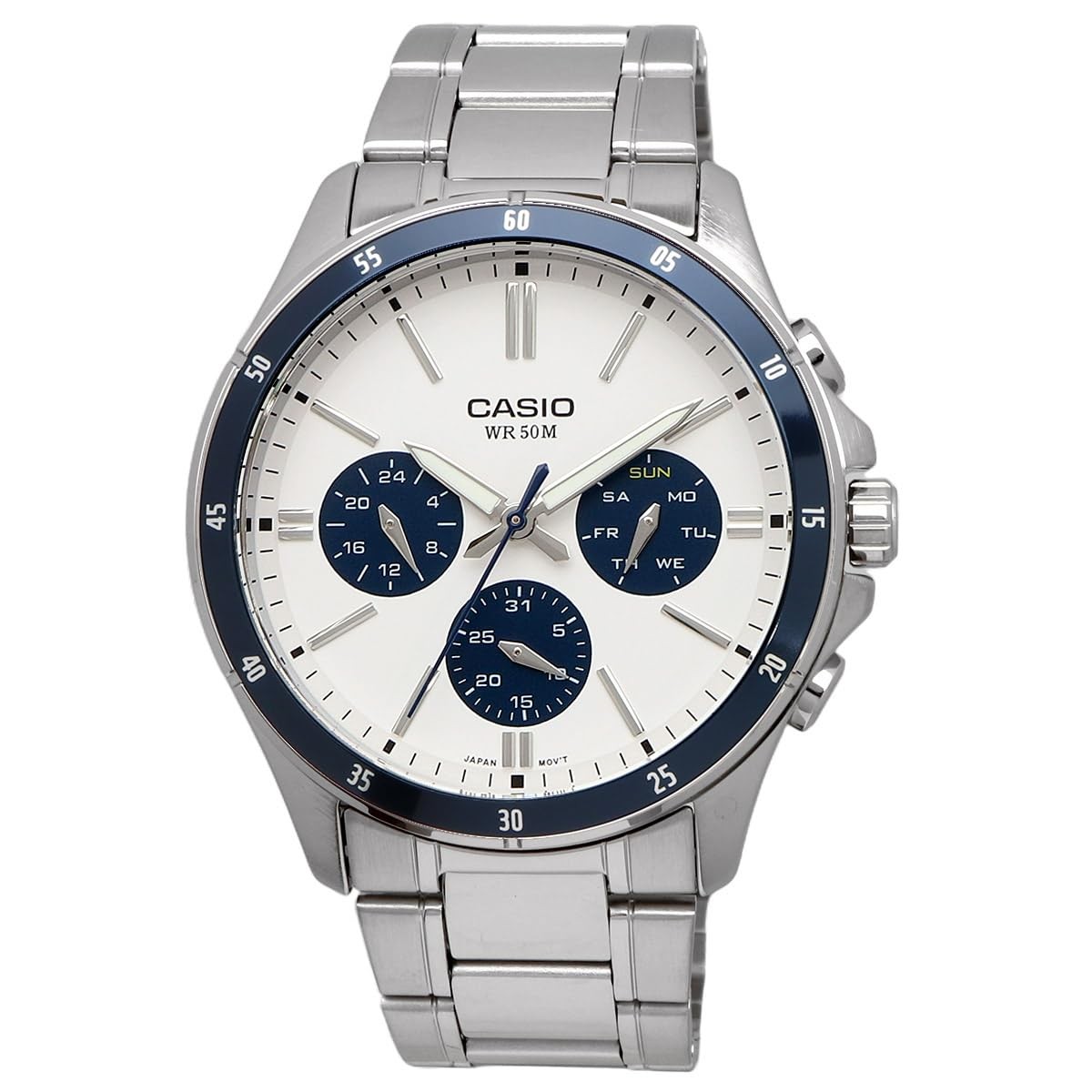 CASIO Standard Quartz Men’s Watch MTP-1374D-7A2V Multi-axis 24-hour display whit