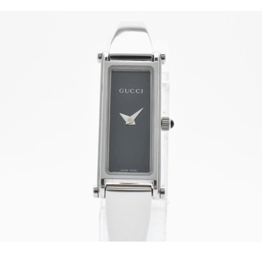 [N MINT w/Case,Paper] GUCCI 1500L 12mm Black Dial Quartz Women’s Watch