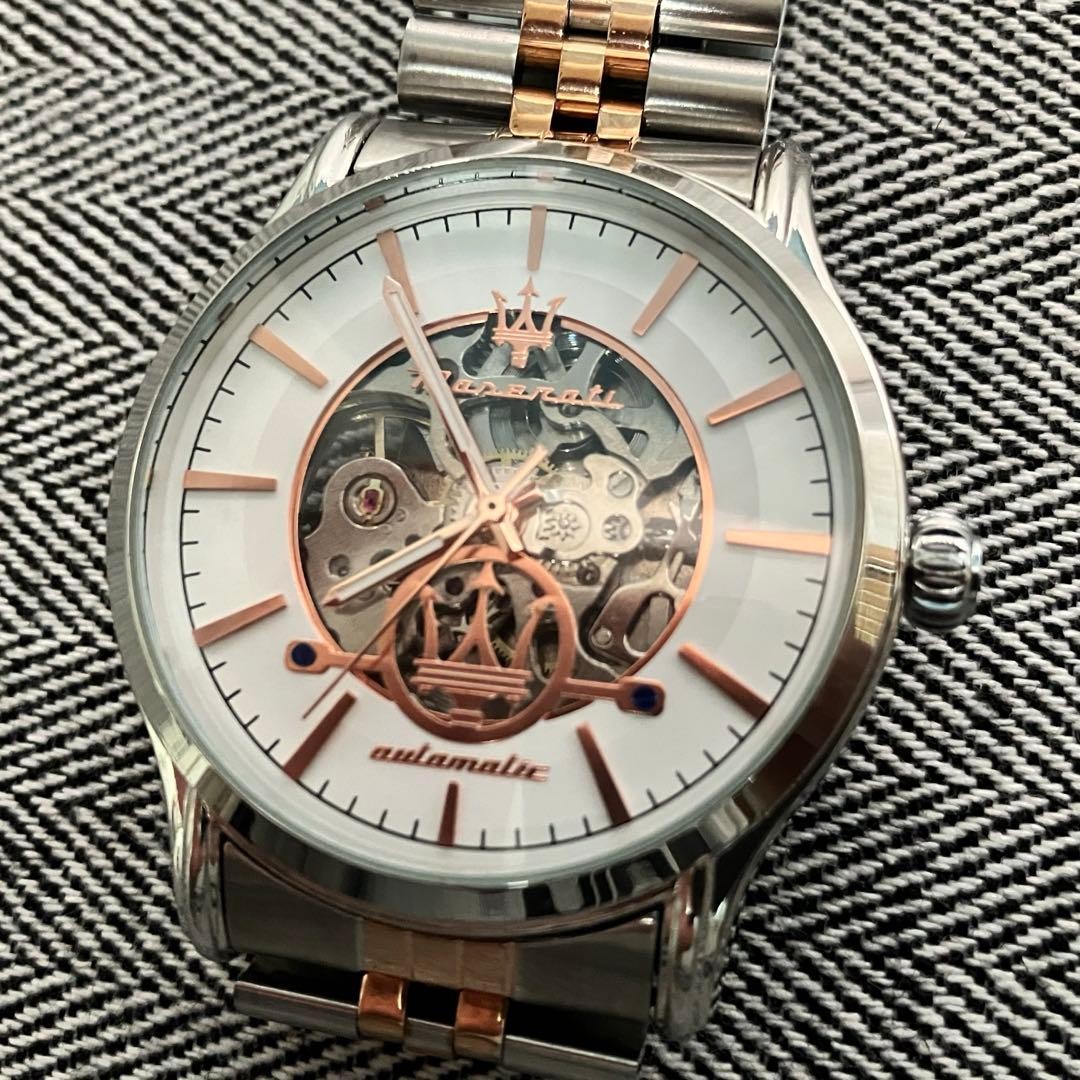 Maserati Automatic Skeleton Men’s Wristwatch Excellent Condition