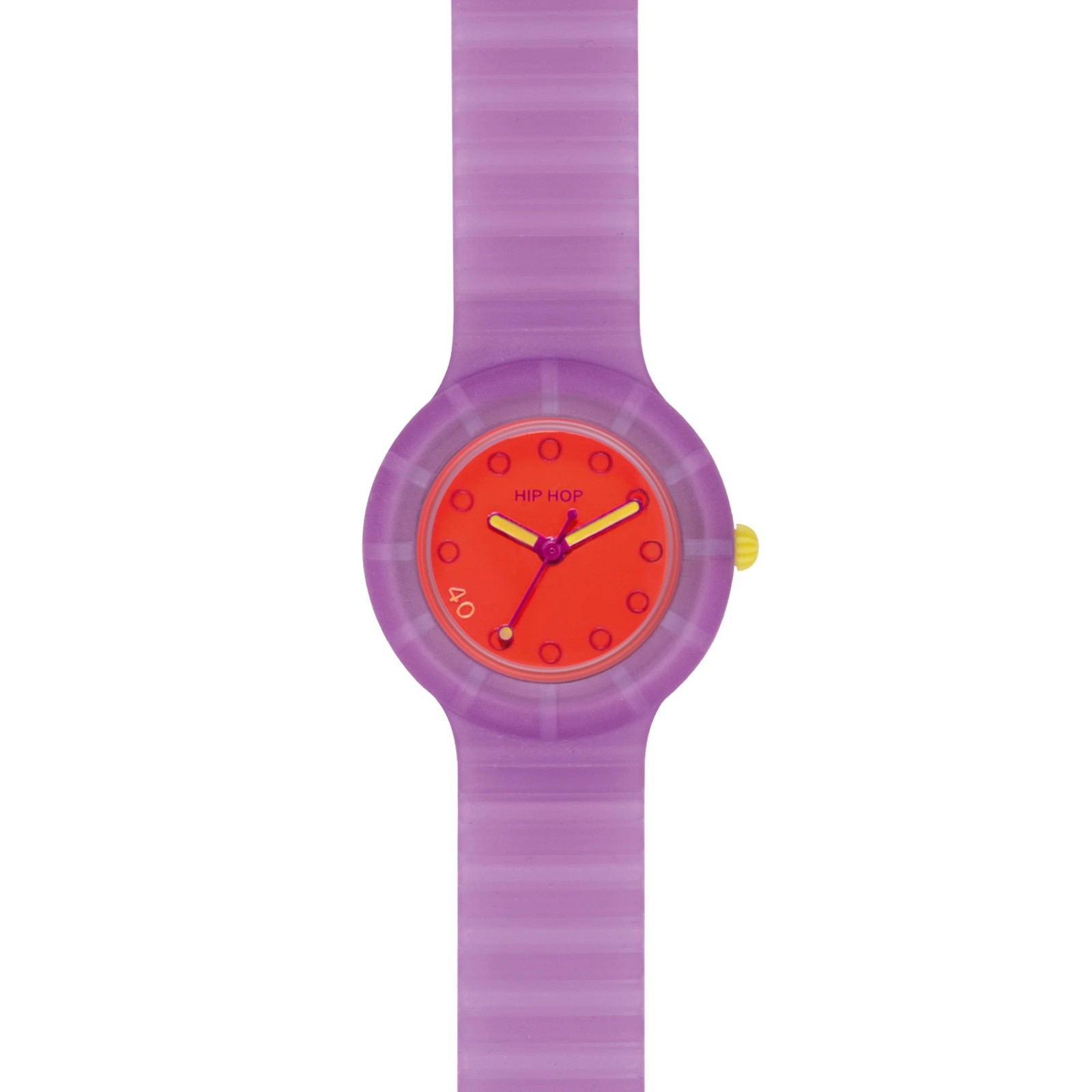 HIP HOP NUMBERS HWU1277 Small 32mm Silicone Purple Orange Watch