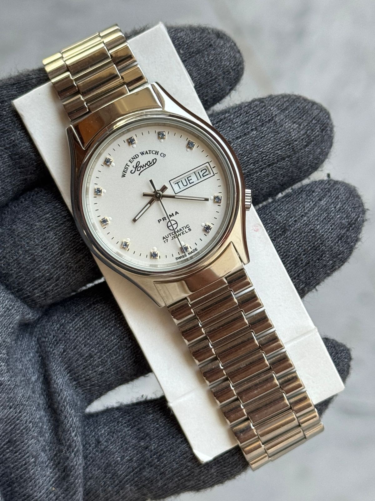 Vintage West End Prima Automatic Day/Date Mens Wrist Watch