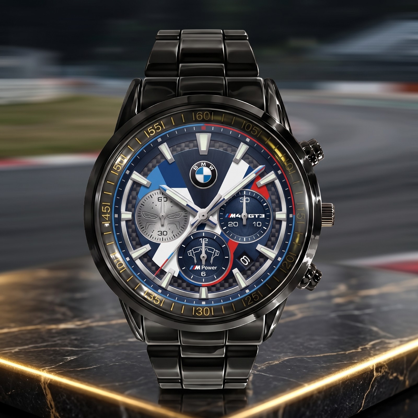 Personalized Performance BMW M5 Sedan Stainless Steel Watch Automotive Gift