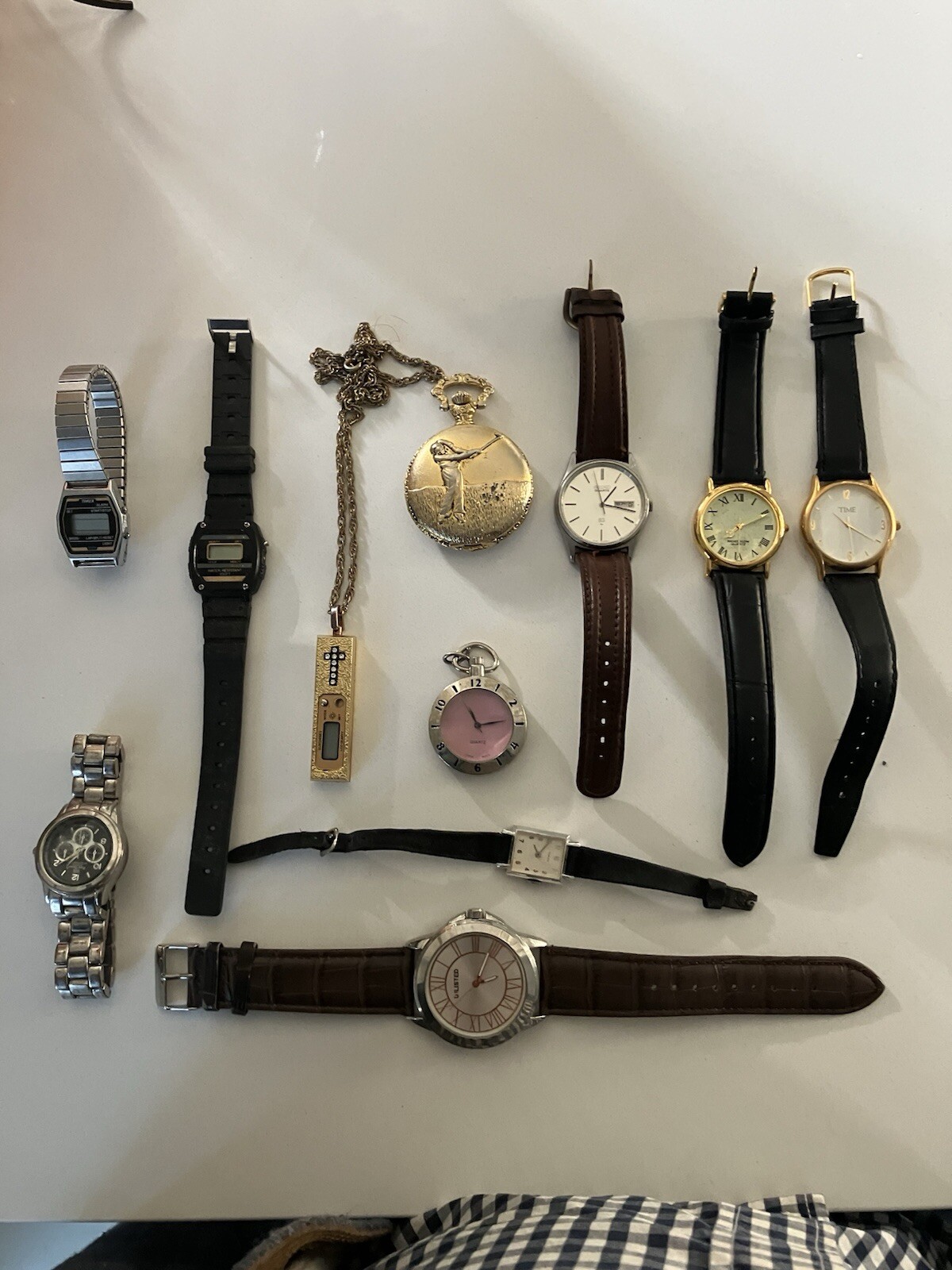 Lot Of 11 Vintage Watches Untested See Images, Pocket And Pendant