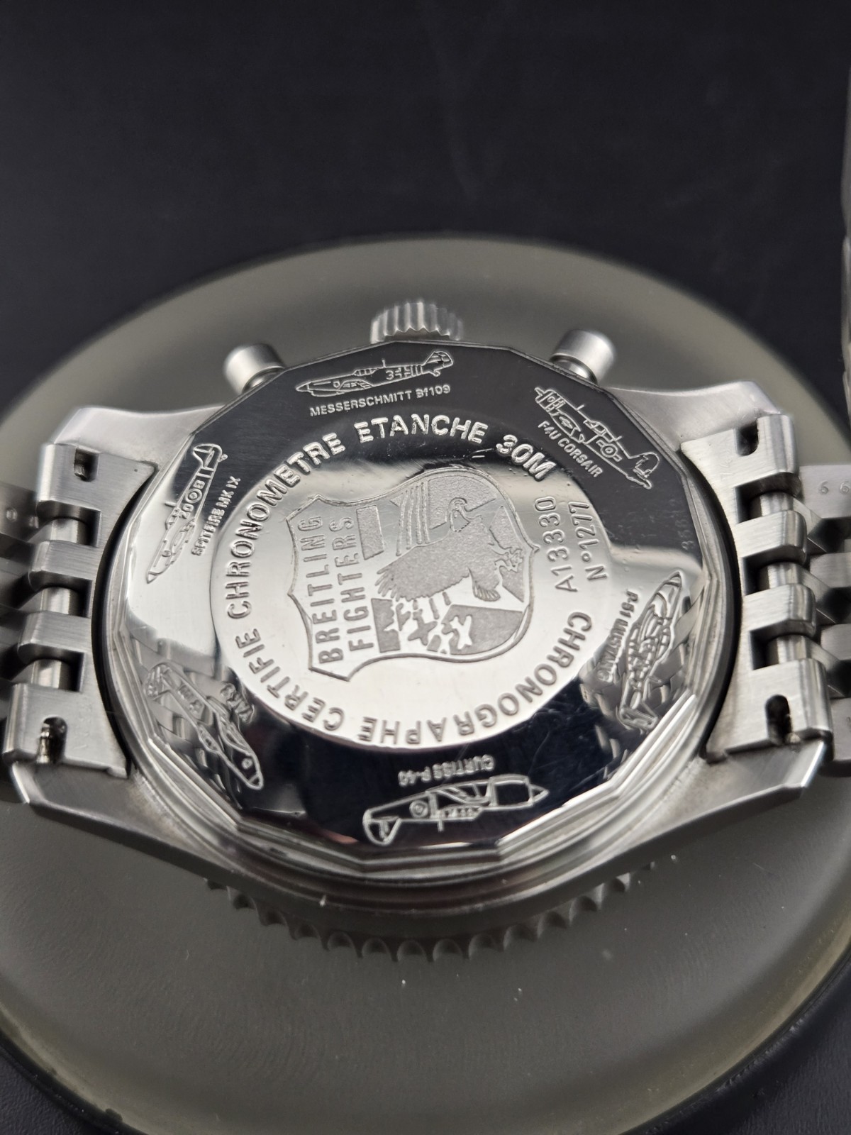 Breitling Navitimer Fighters Edition A13330 Black Dial Full Box Papers COSC