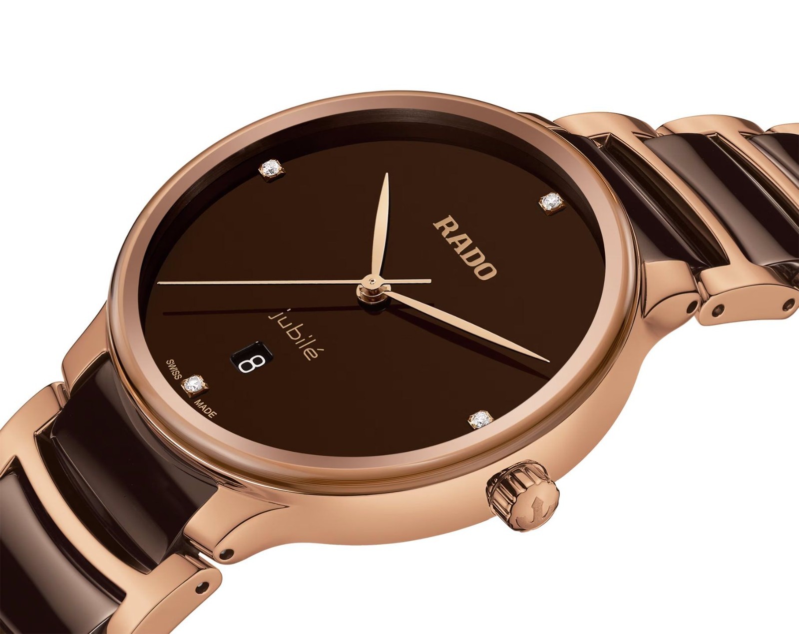 Rado Centrix Automatic Diamonds Stainless Steel Brown Dial Men’s Watch R30023712