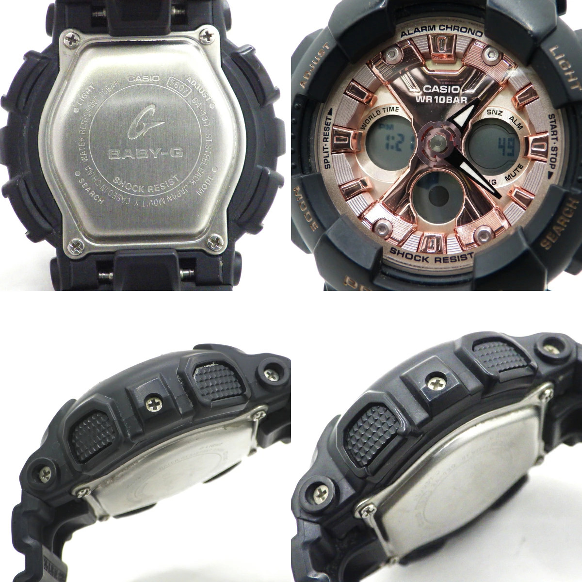 [A1R] Casio BA-130 Baby-G Quartz Wristwatch Black Pink [w7t]