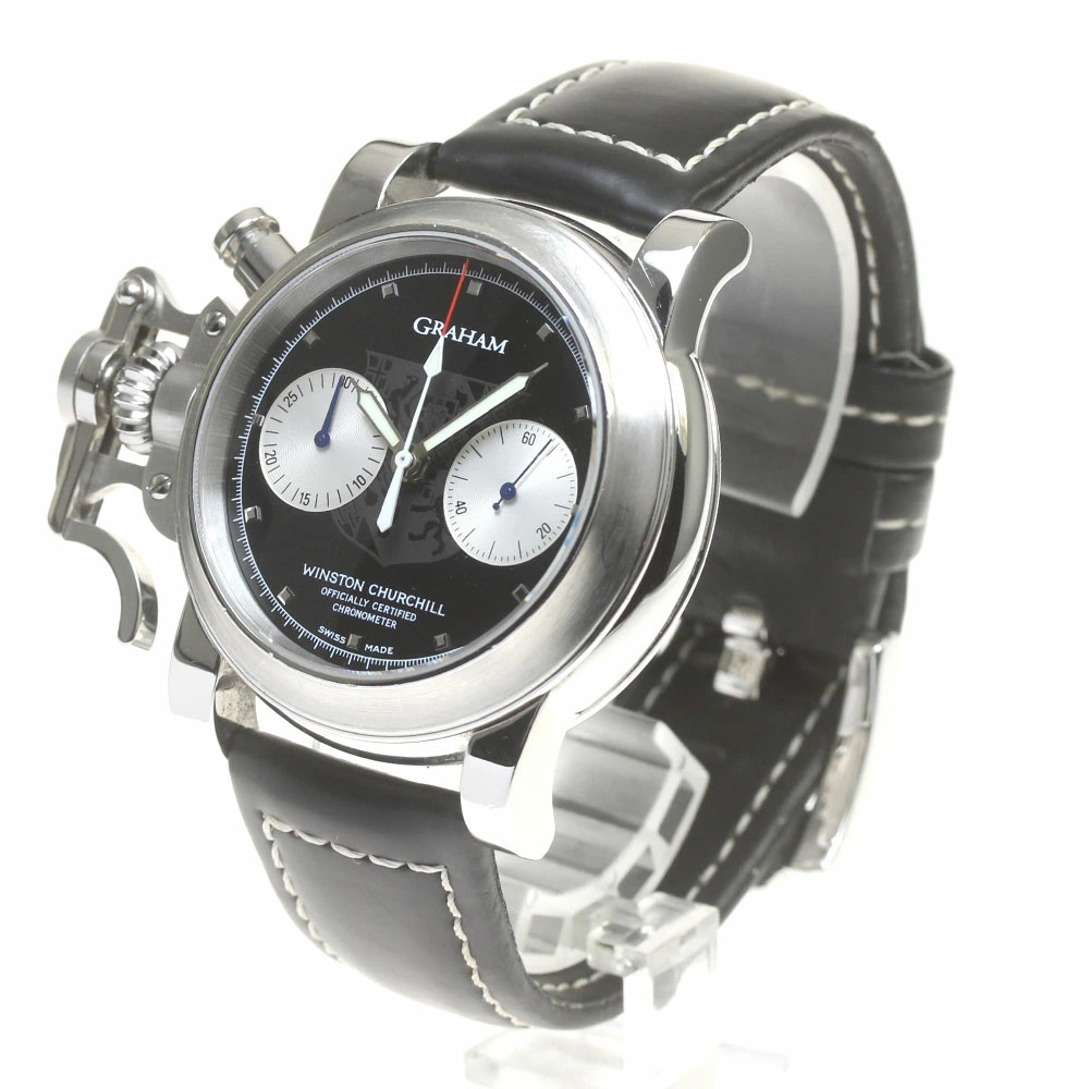 Graham Chronofighter Winston Churchill 848123 Automatic 47mm Black Chronograph