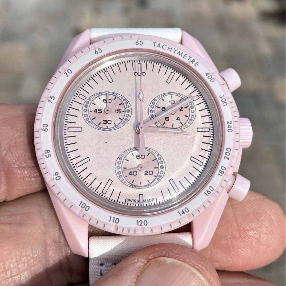 Watch Chronograph Quartz Pink 42mm