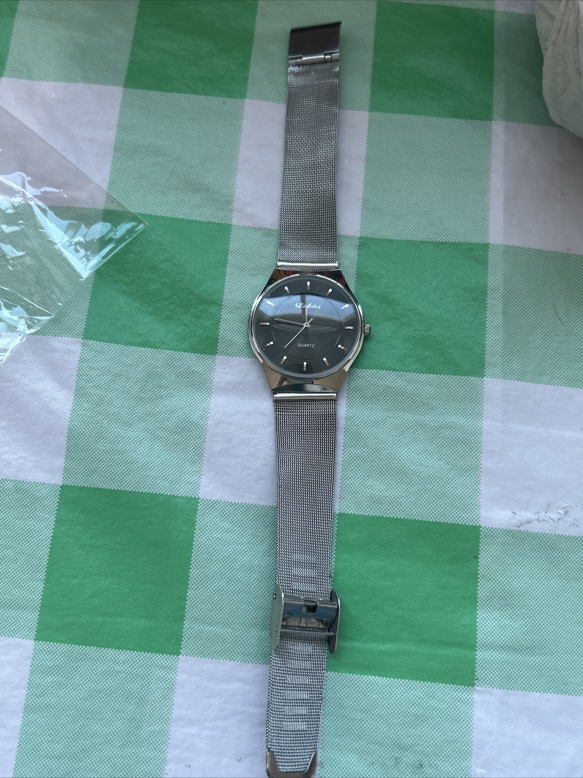 Libas Silver Tone Slim Adjustable Band Quartz Watch