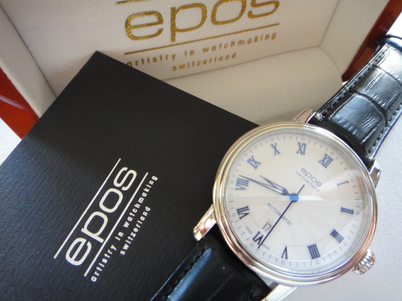 epos Emotion Mechanical Guilloche Dial Swiss Dress Ø41mm White 3390 ETA 2892-A2
