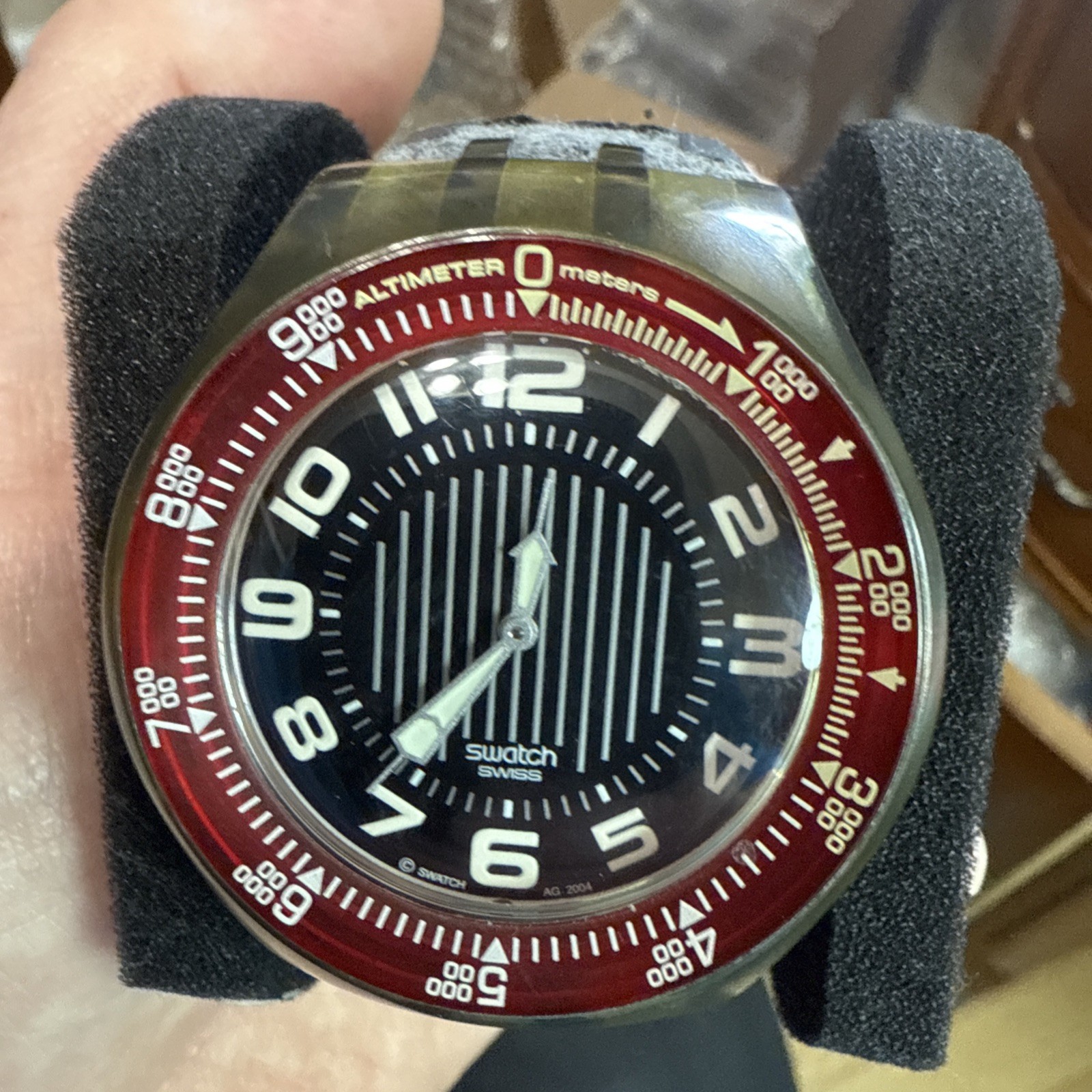 Swatch Watch HEIGHT ALERT SULM100 2005 46.8mm Works New Battery OPEN TO OFFERS