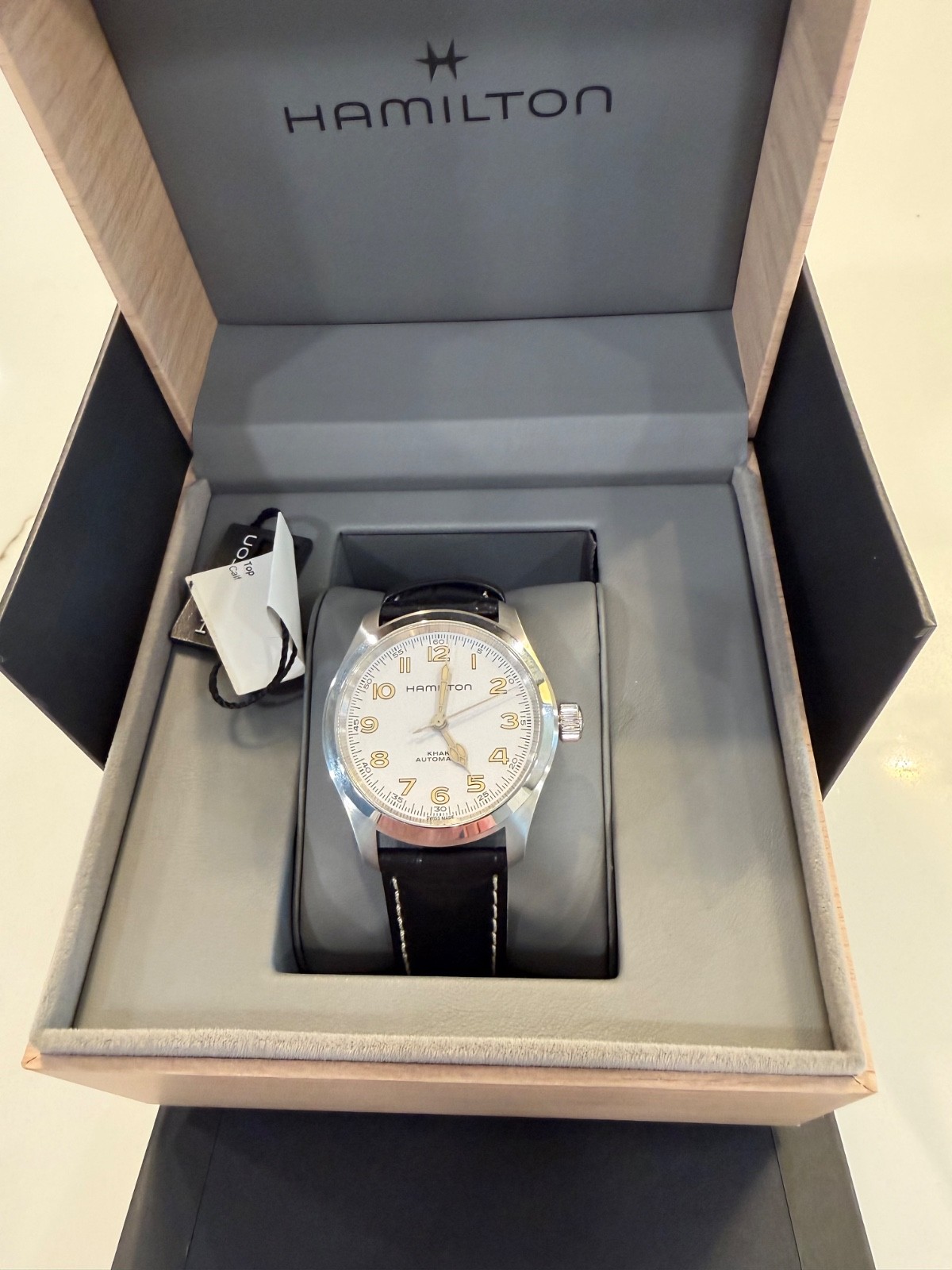 Hamilton Khaki Field Murph Automatic Leather Strap White 38 mm Watch – H70405710