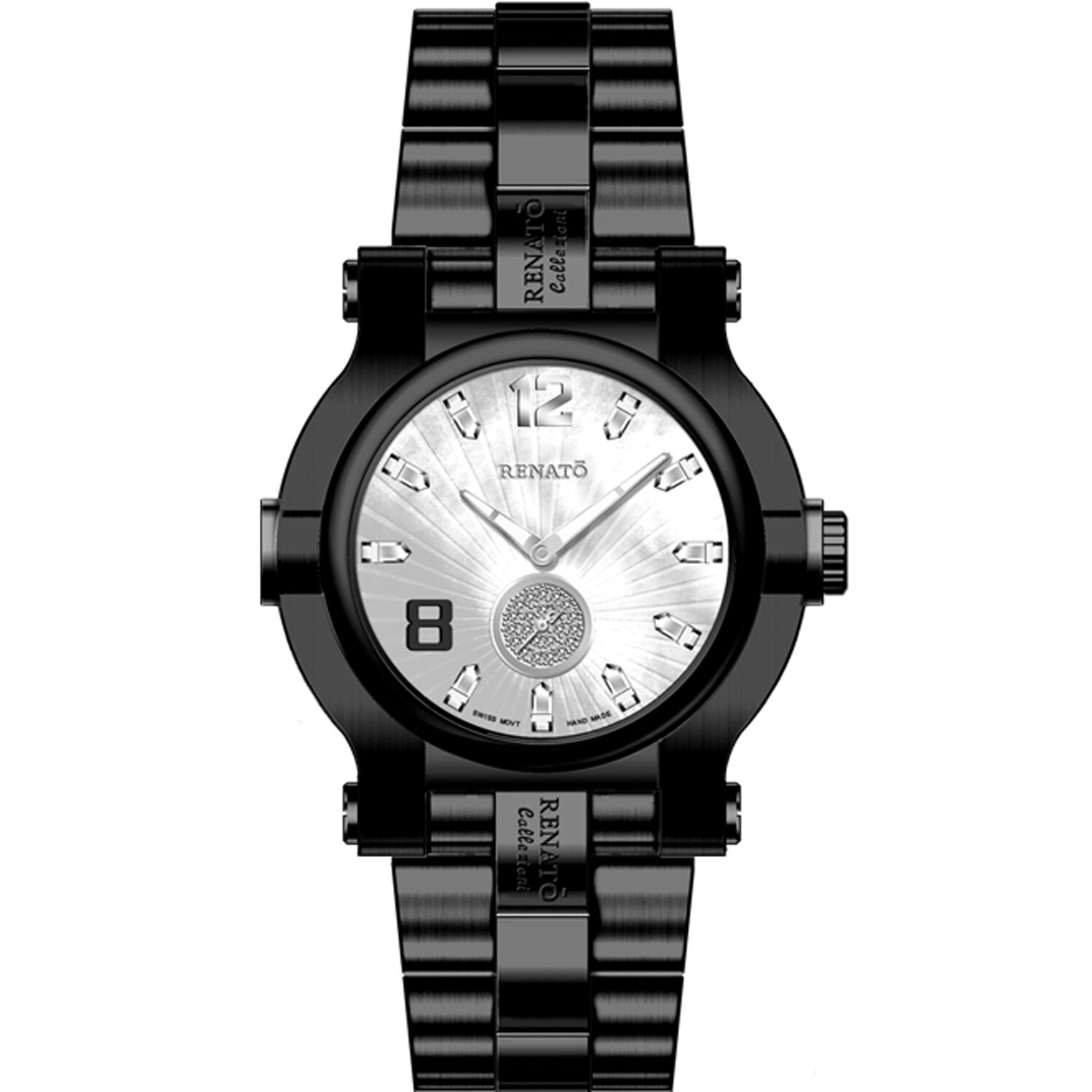 Renato Swiss Beast Diamond Limited Production 75pcs All Black 46mm White Dial