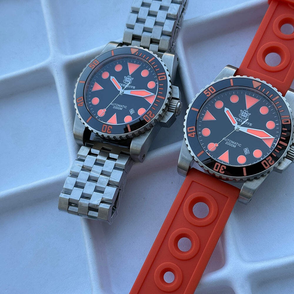 STEELDIVE SD1987 — Orange 46.5MM Big Size Analog 2000m NH35 Automatic Dive Watch