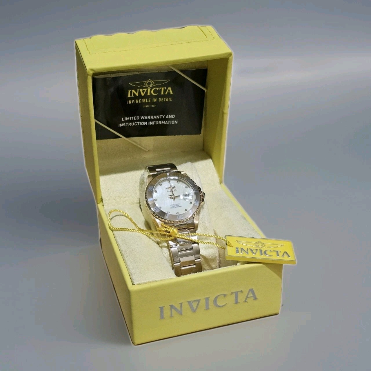 Invicta Women’s Gold Pro Diver Watch No. 31700 Flame Fusion Crystal Tritnite NEW