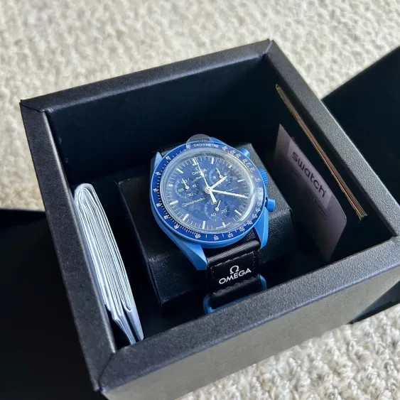 NEW Swatch x Omega Bioceramic Moonswatch Mission To Neptune – FAST SHIP