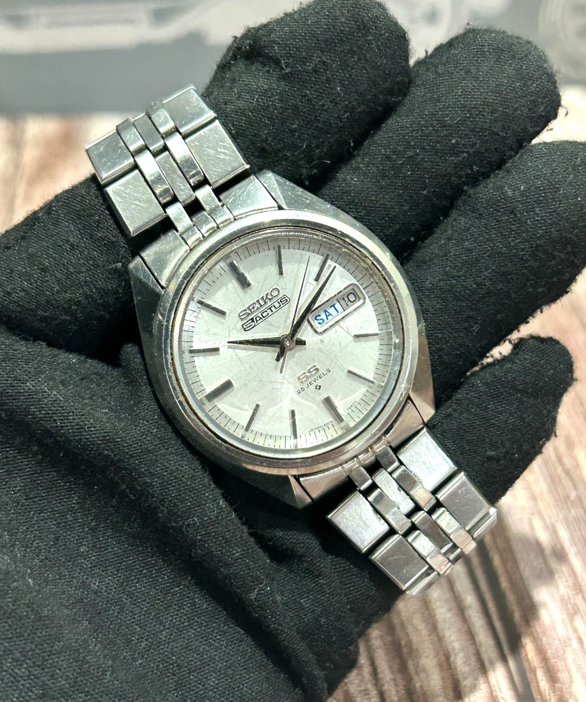 [Vintage] Seiko 5 Actus 37mm SS 6106-7510 Kanji 25J At Men’s Watch JAPAN b357