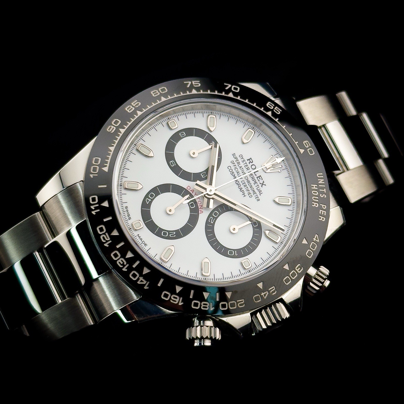 MINT Rolex Daytona 116500LN White Panda Oyster Steel 40 mm Complete Set